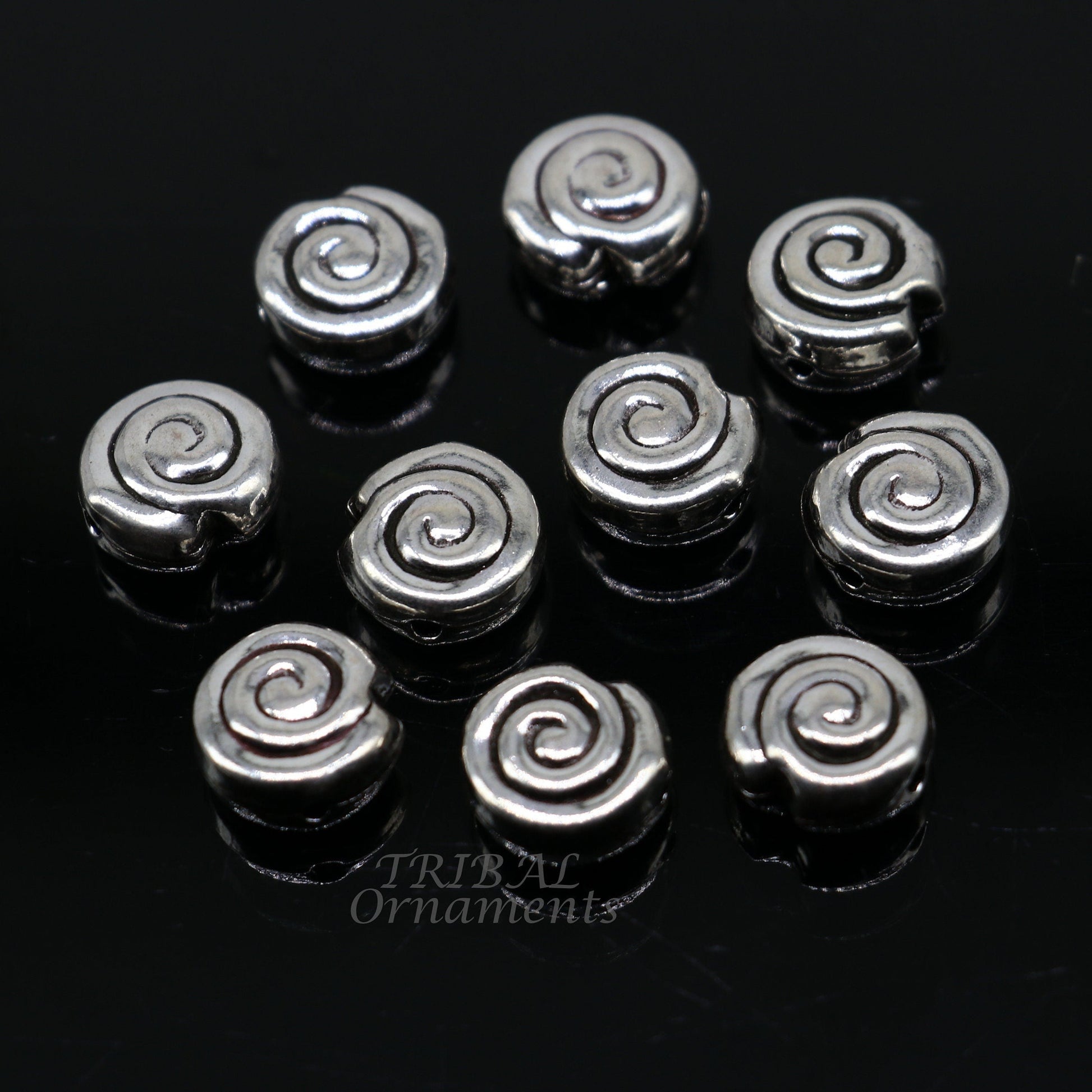 12 mm lot 10 pieces 925 sterling silver fabulous beads drops for custom jewelry making lose beads bd23 - TRIBAL ORNAMENTS