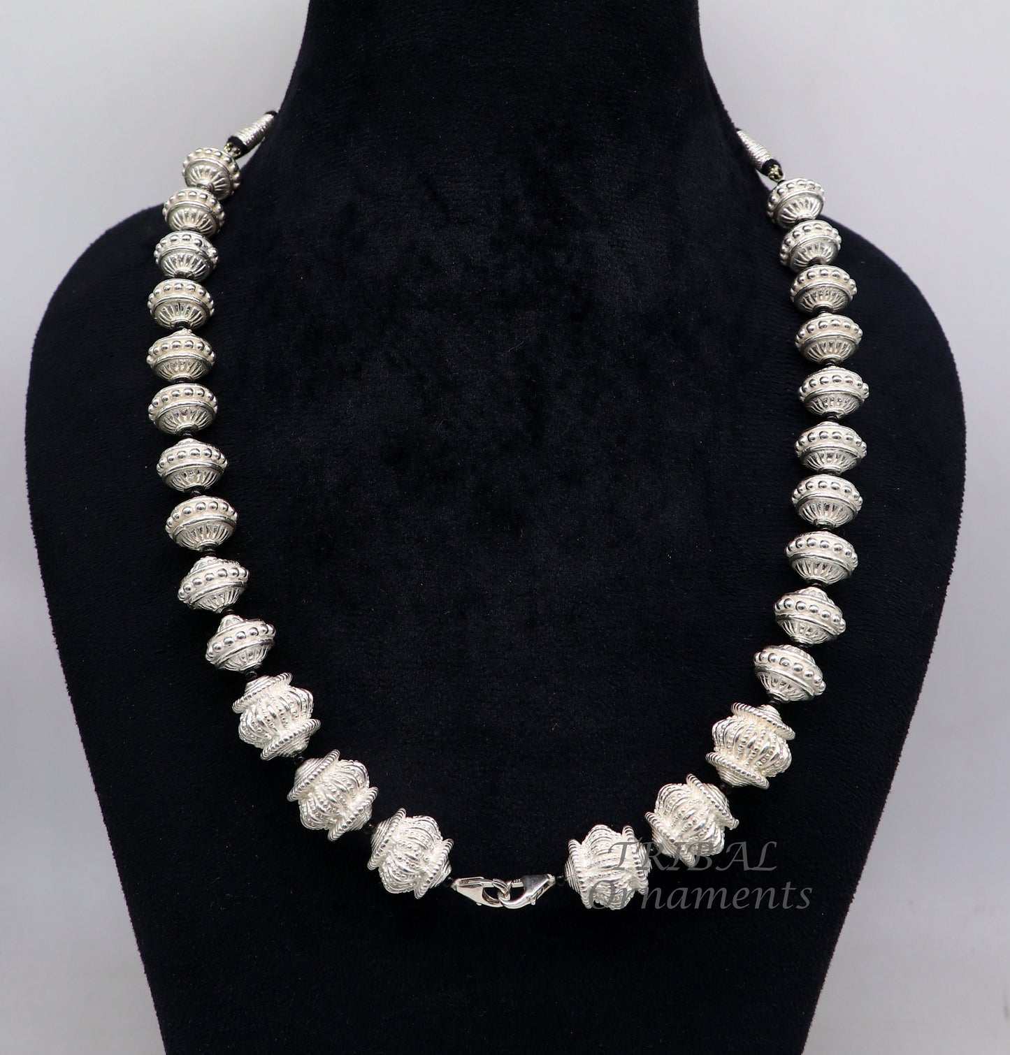 925 sterling silver handmade vintage style beaded adjustable necklace string for pendant or Mangalsutra customized ethnic jewelry set500 - TRIBAL ORNAMENTS