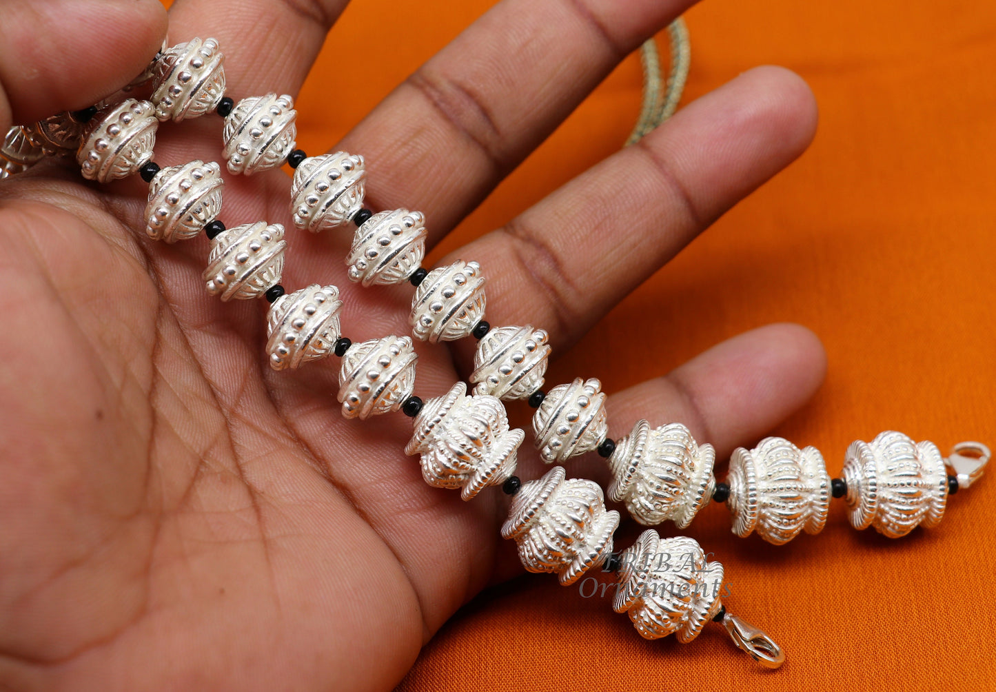925 sterling silver handmade vintage style beaded adjustable necklace string for pendant or Mangalsutra customized ethnic jewelry set500 - TRIBAL ORNAMENTS