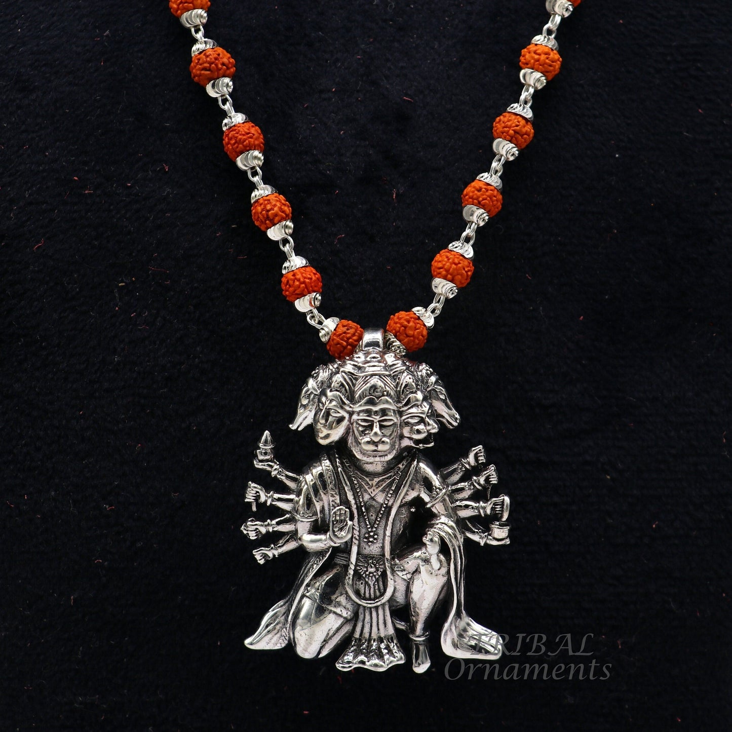 925 sterling silver handmade Divine Lord Panch mukhi Hanumana five face Hanumana pendant, holy pendant protect from negative energy ss0554 - TRIBAL ORNAMENTS