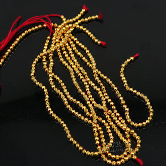 lot 20 pieces 3mm gold beads Vintage handmade loose beads ethnic designer 22k yellow gold beads or ball for custom jewelry making bd25 - TRIBAL ORNAMENTS