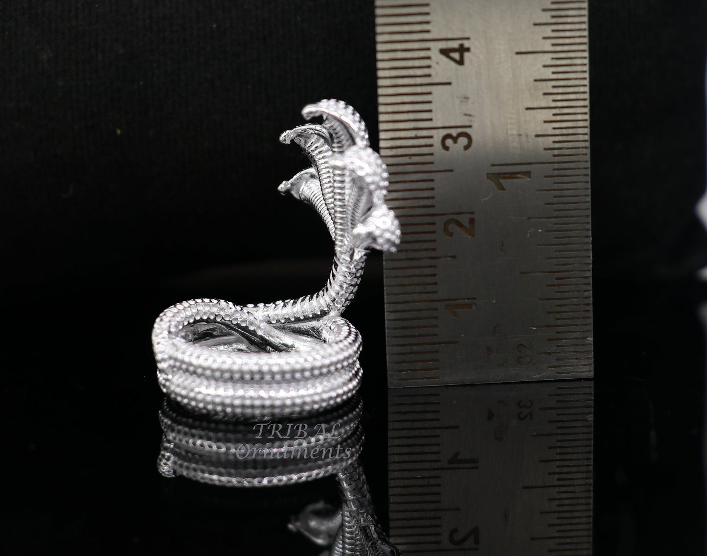 925 sterling silver solid divine panchmukhi Sheshnag, wonderful shiva snake amazing puja articles or utensils for home or temple art565 - TRIBAL ORNAMENTS
