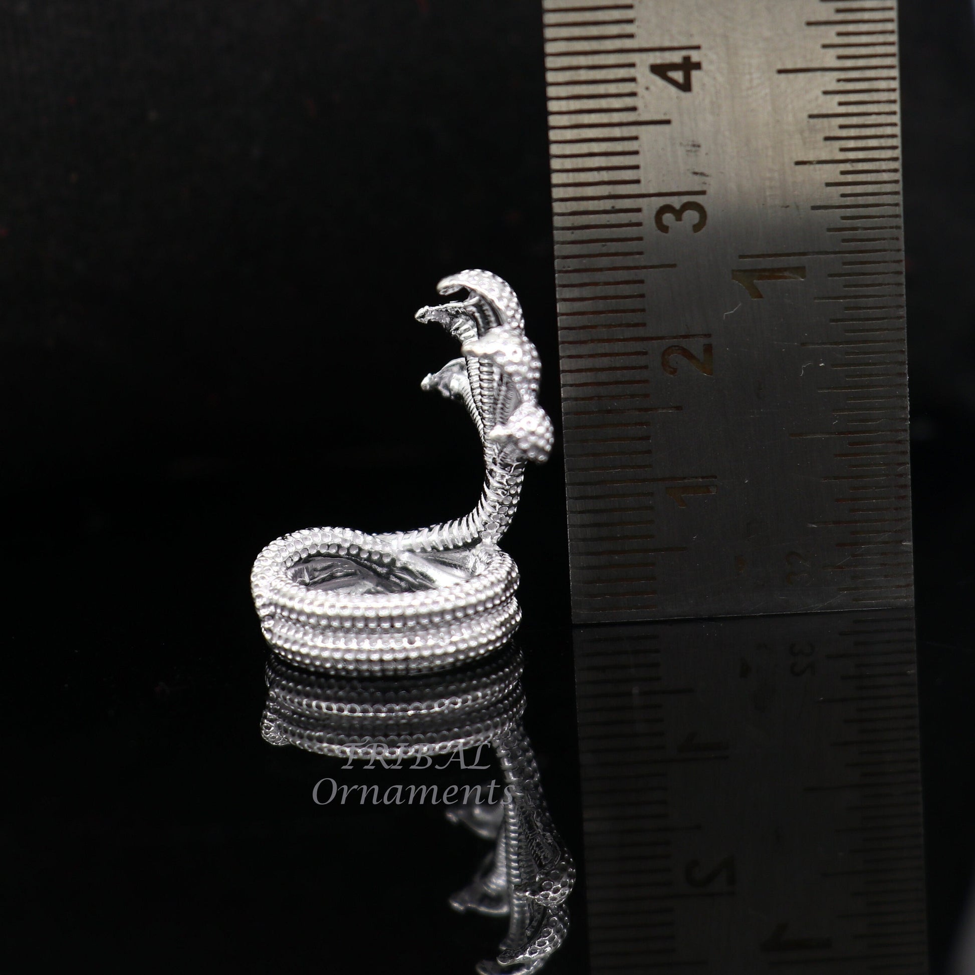 925 sterling silver solid divine panchmukhi Sheshnag, wonderful shiva snake amazing puja articles or utensils for home or temple art566 - TRIBAL ORNAMENTS