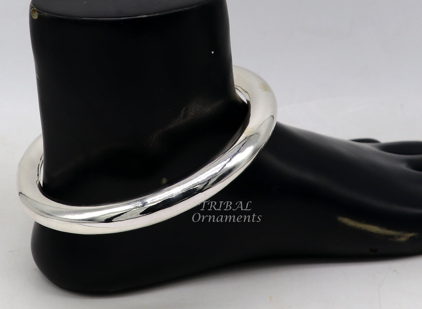 925 sterling silver handmade plain shiny design gorgeous customized foot bracelet ankle kada excellent belly dance jewelry for unisex nsfk65 - TRIBAL ORNAMENTS