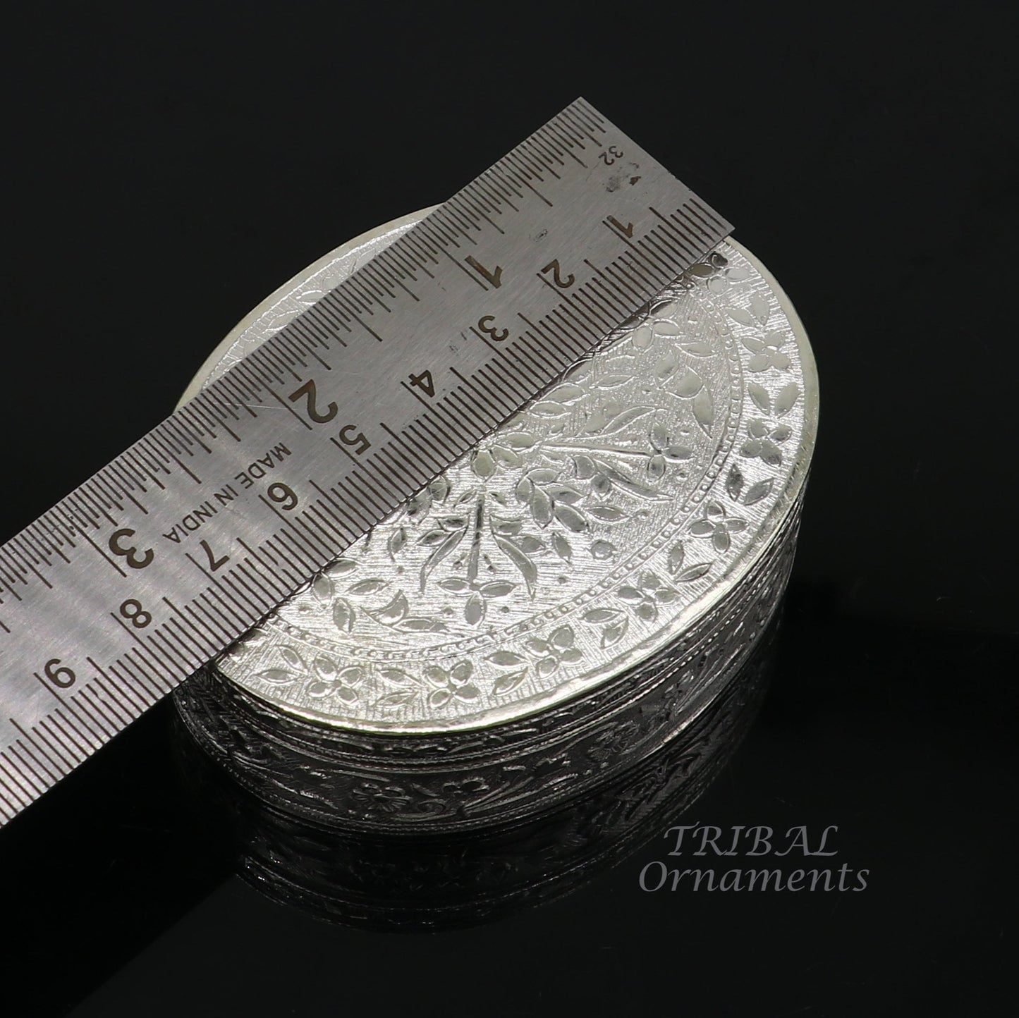 925 silver handmade oval shape trinket box brides jewelry box or dry fruit box candy box luxury gifting ideas or unique collection stb409 - TRIBAL ORNAMENTS