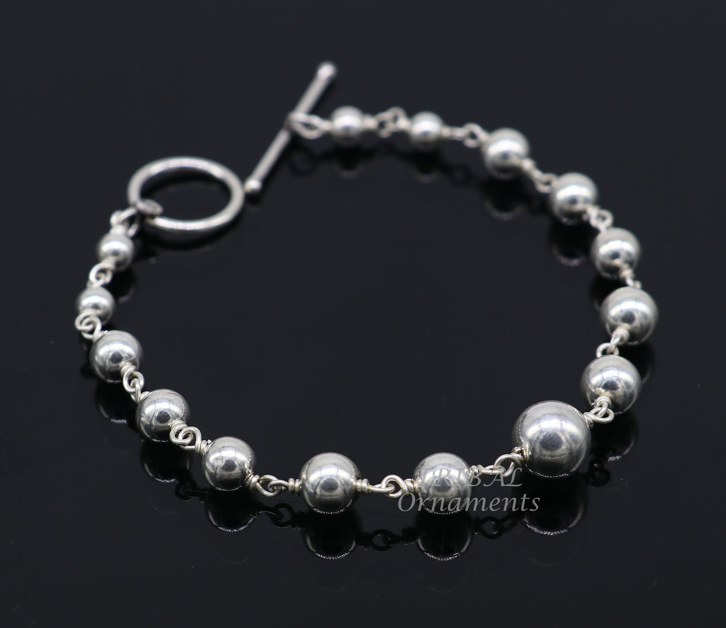 925 sterling silver beaded customized bracelet, best gifting stylish beaded bracelet, unisex personalized belly dance jewelry sbr412 - TRIBAL ORNAMENTS