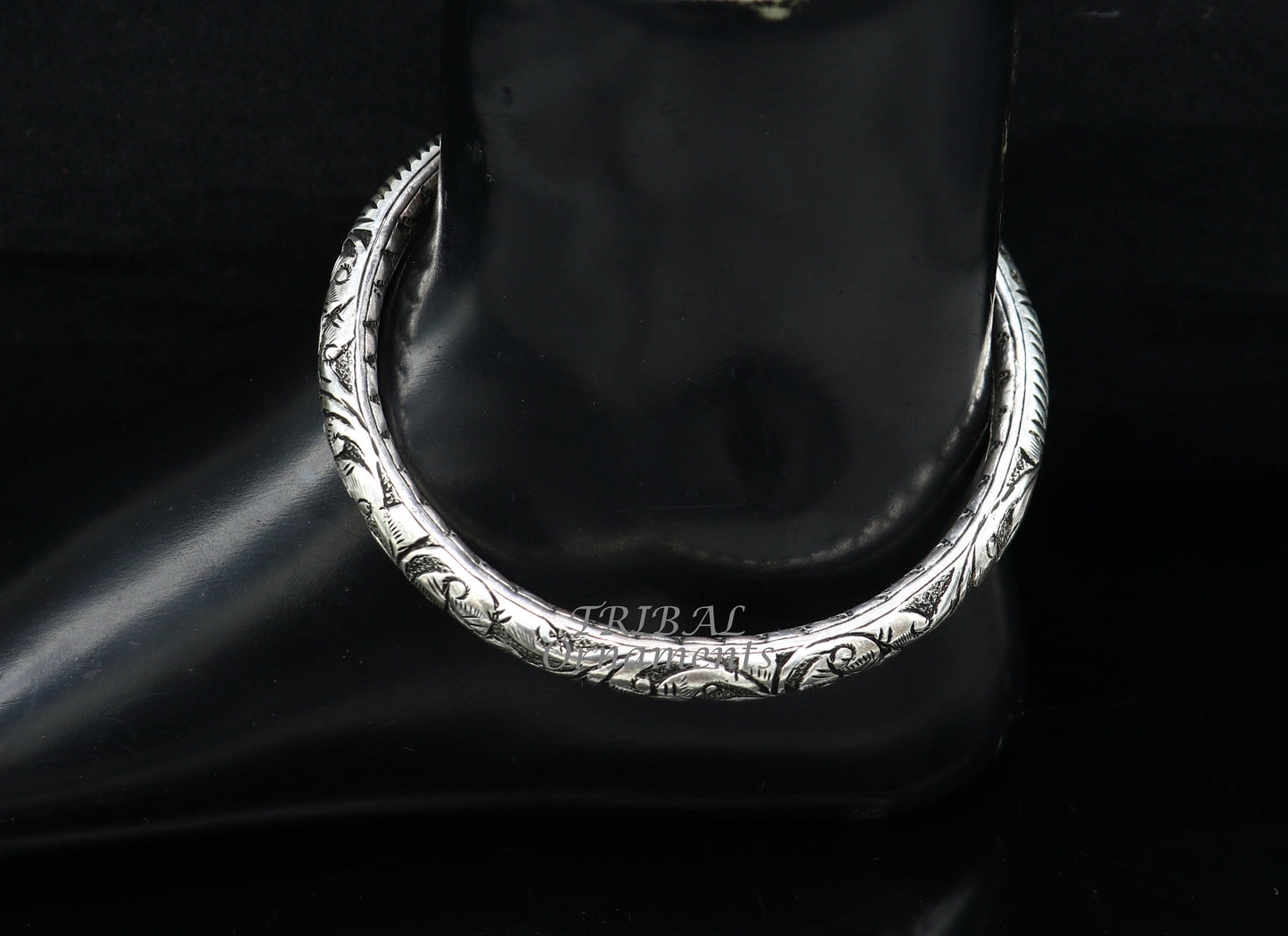 925 sterling silver Vintage antique design handmade gorgeous oxidized foot kada ankle bracelet tribal ethnic silver jewelry nsfk71 - TRIBAL ORNAMENTS
