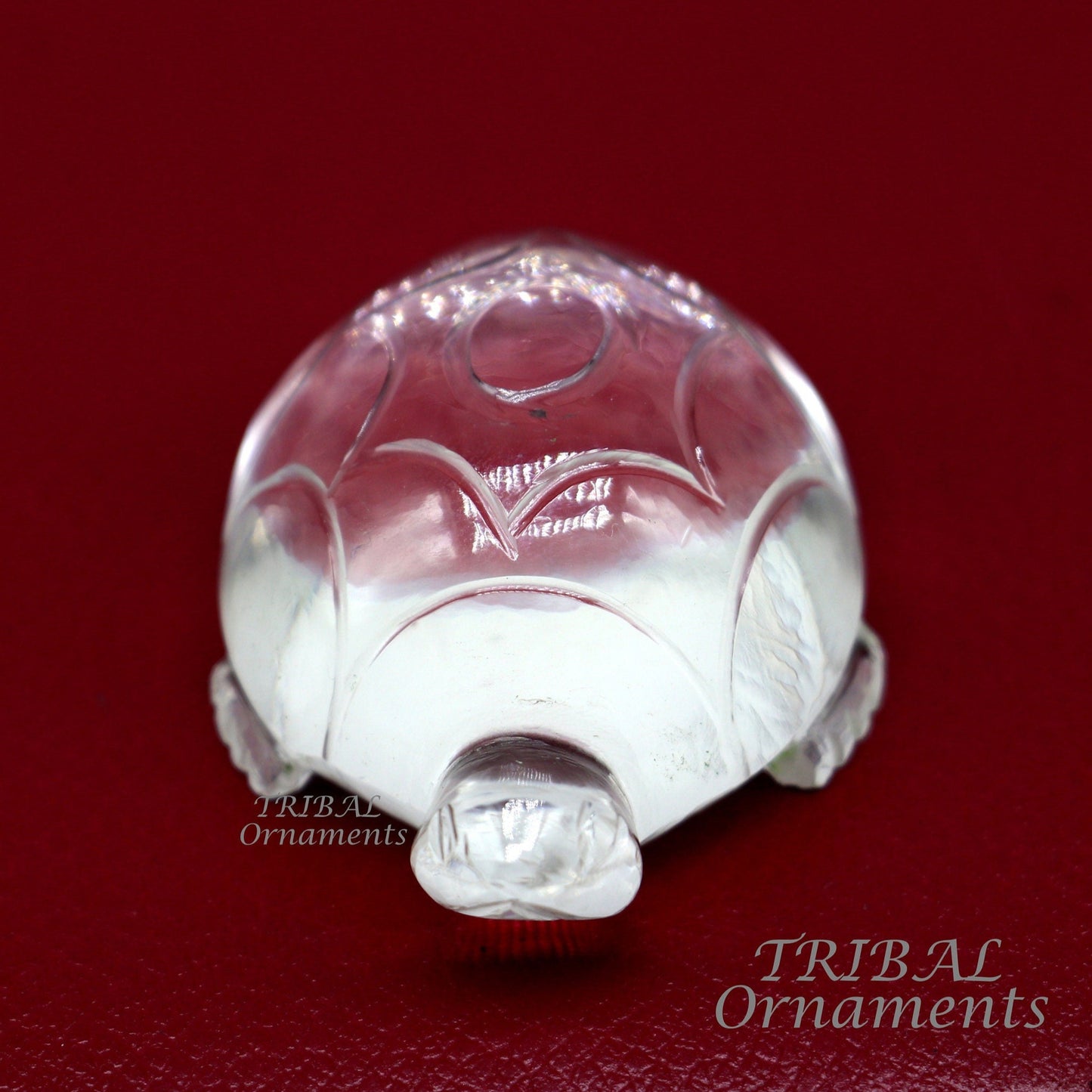 Natural sphatik crystal stone divine tortoise or turtle statue, amazing sphatik tortoise for wealth and prosperity stna15 - TRIBAL ORNAMENTS