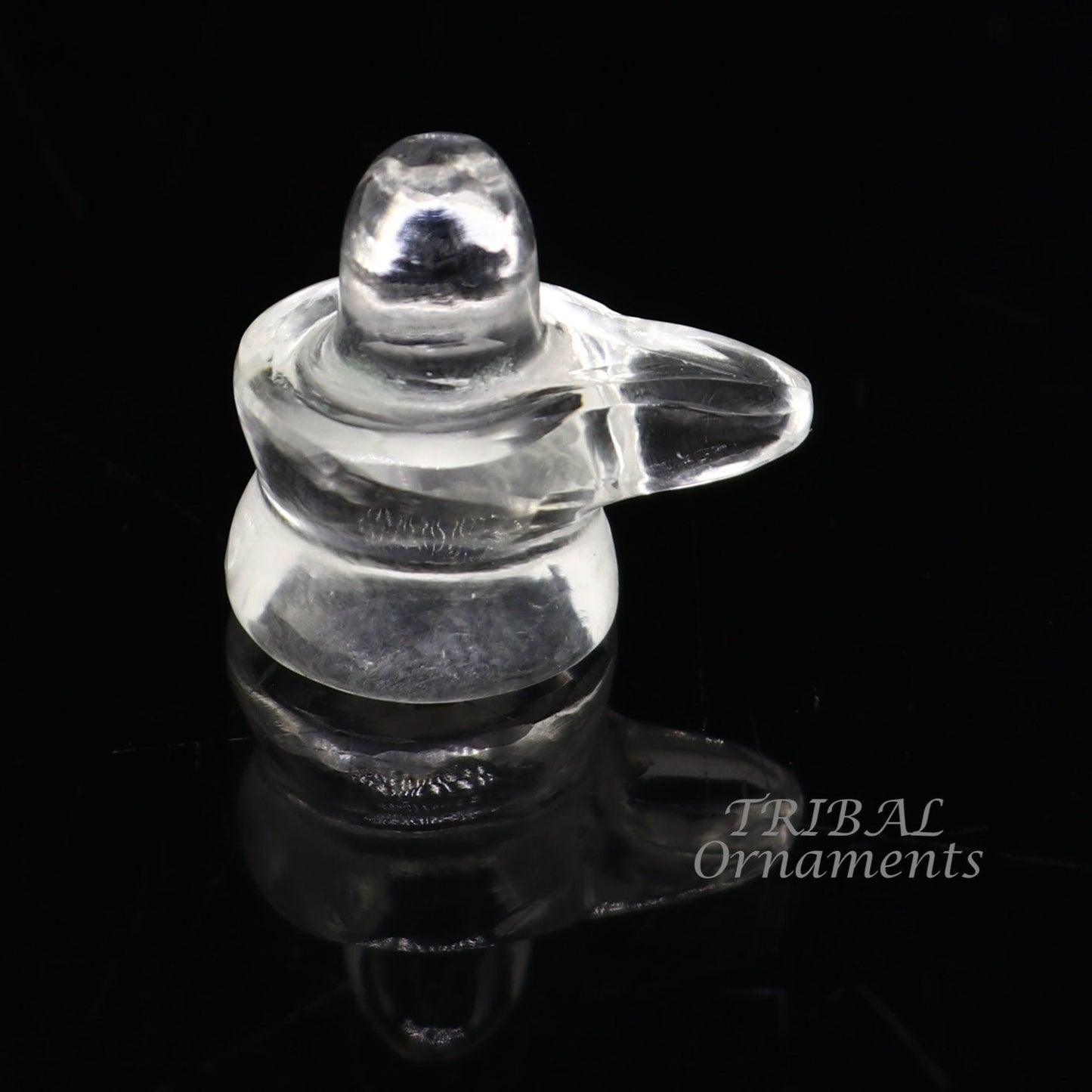 Amazing Natural sphatik crystal stone divine lor shiva lingam statue, amazing sphatik lingam puja article for wealth and prosperity stna21 - TRIBAL ORNAMENTS
