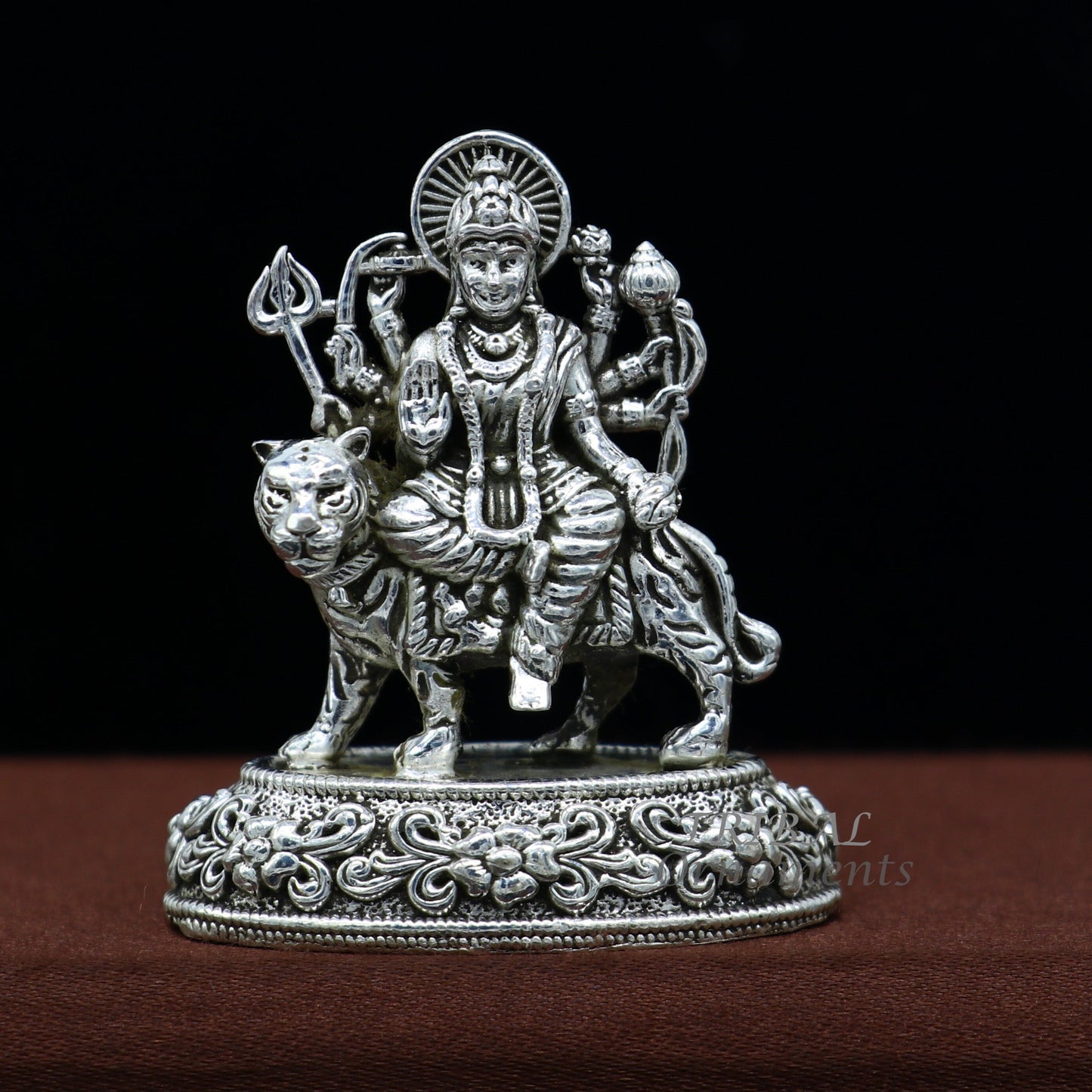 925 Sterling silver Goddess durga/bhawani maa, Pooja Articles statue, handcrafted decorative statue sculpture amazing gifting Art593 - TRIBAL ORNAMENTS