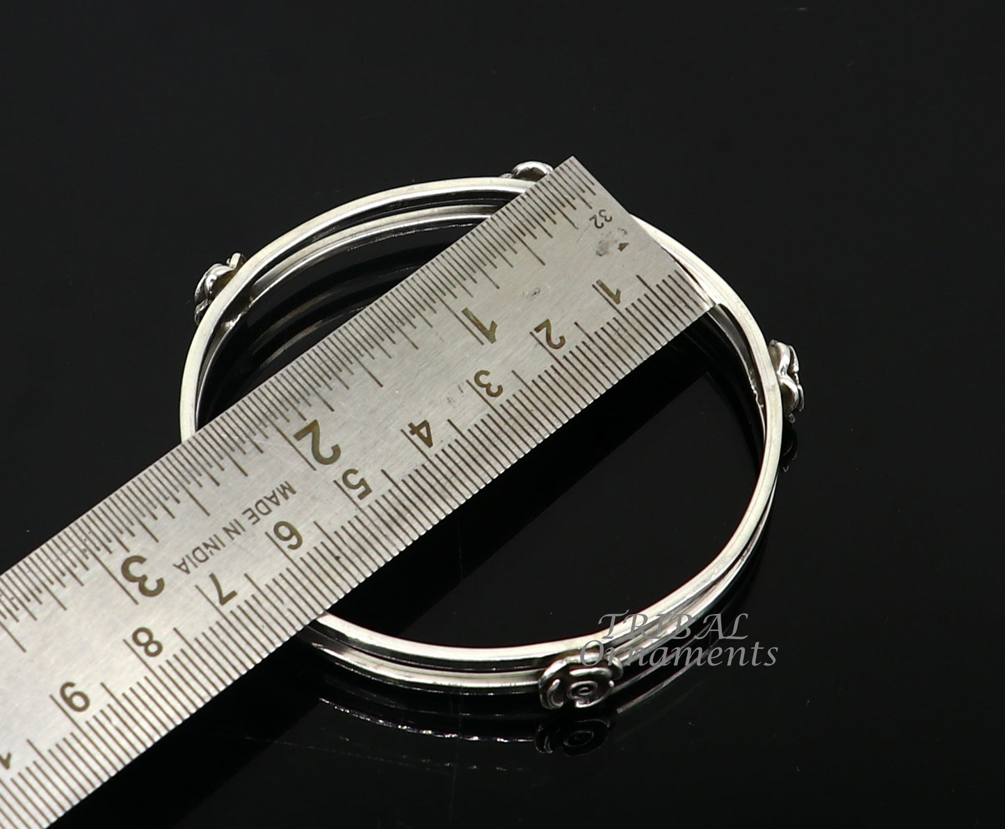 925 sterling silver flower design unique flower style handmade bangle bracelet, best brides collection wedding jewelry from india nba344 - TRIBAL ORNAMENTS