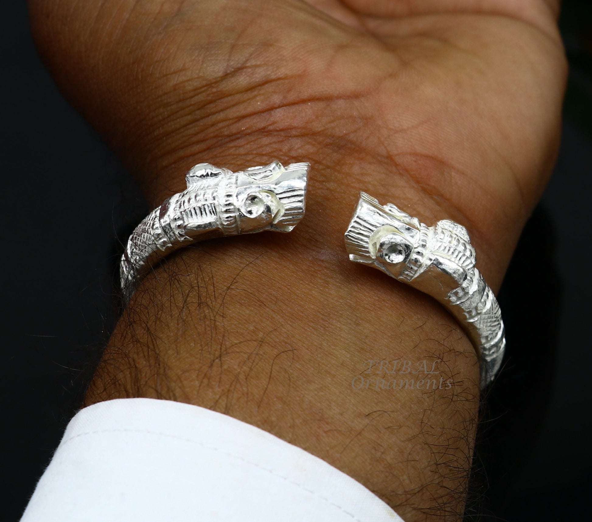 Vintage solid 925 silver customized design cuff kada bracelet, easy to adjust with your wrist, best gifting unisex jewelry nsk601 - TRIBAL ORNAMENTS