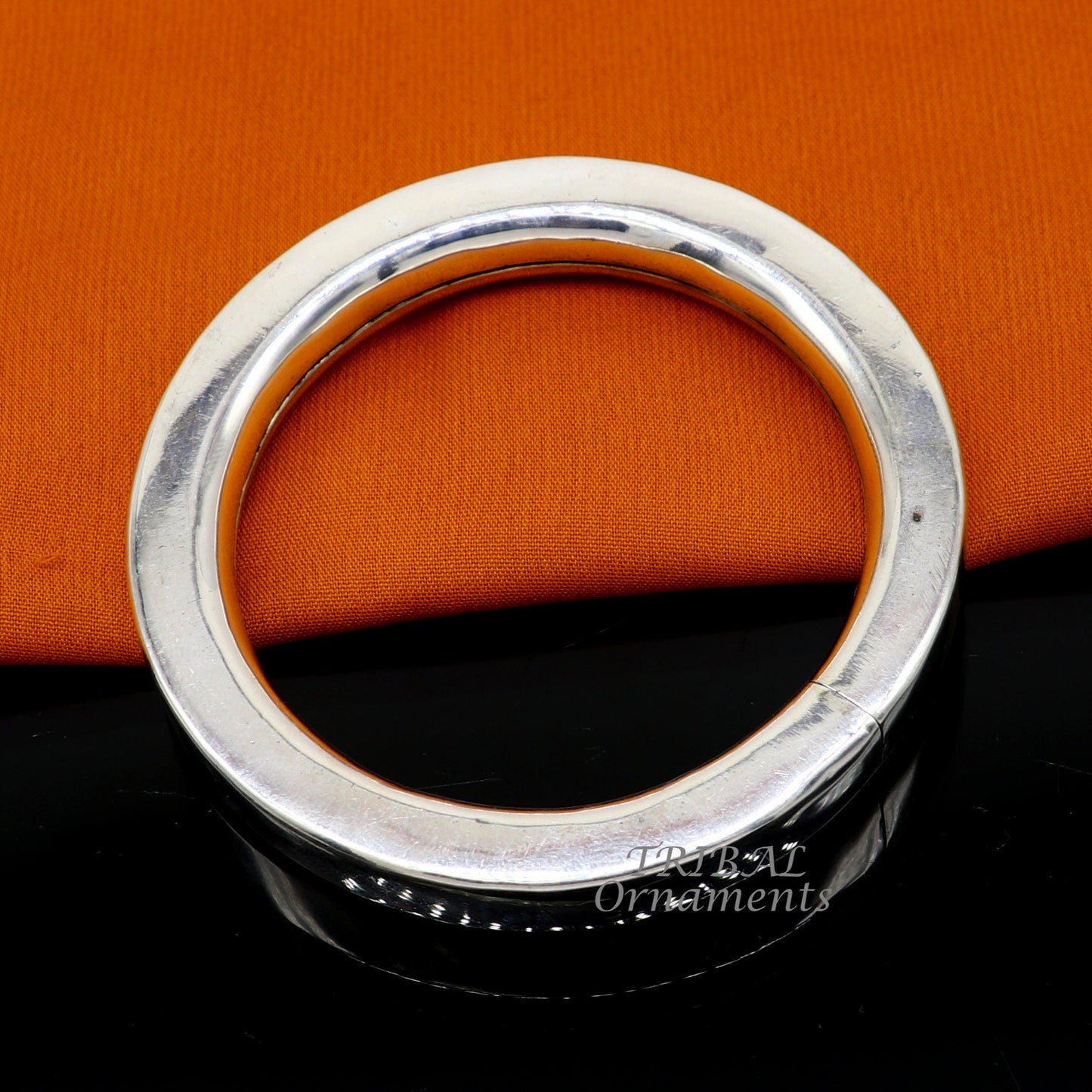 925 sterling silver handmade plain shine bright bangle bracelet kada excellent personalized gifting custom made unisex jewelry nsk573 - TRIBAL ORNAMENTS