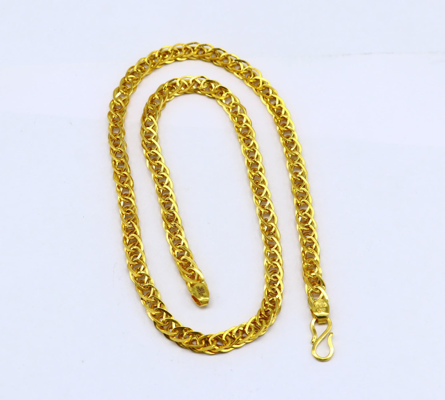 22karat yellow gold handmade unique design all sizes chain necklace amazing men's gifting wedding jewelry ch575 - TRIBAL ORNAMENTS
