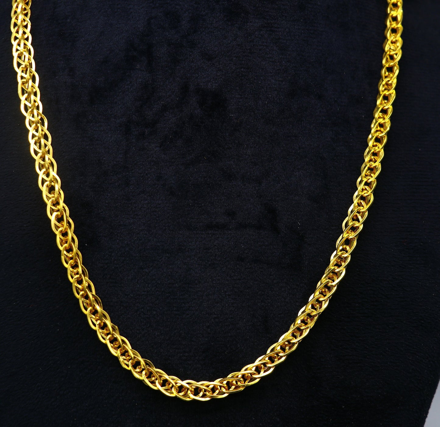 22karat yellow gold handmade unique design all sizes chain necklace amazing men's gifting wedding jewelry ch575 - TRIBAL ORNAMENTS