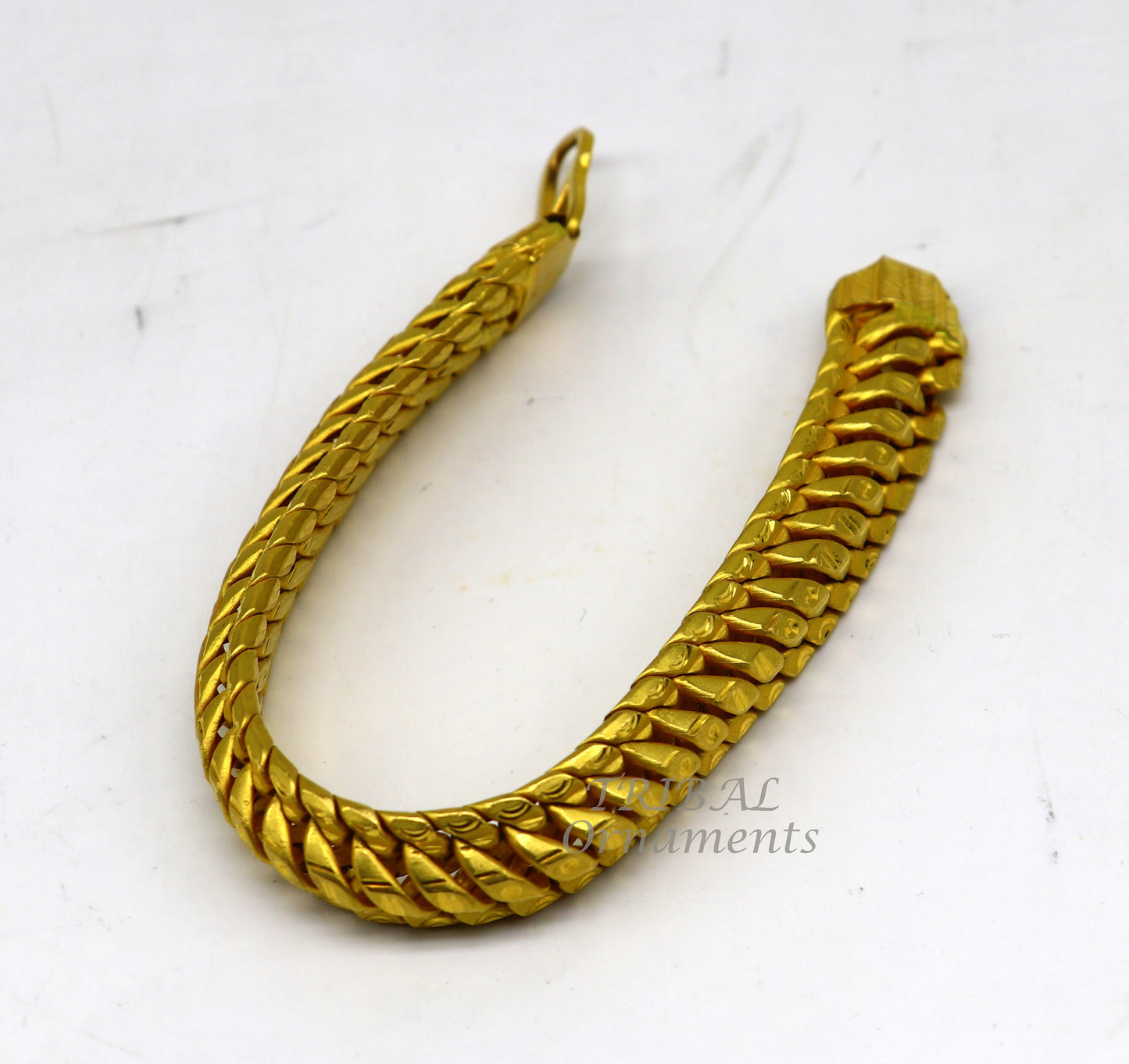 22kt yellow gold customized heavy men's bracelet, all sizes gifting bracelet, new fancy stylish bracelet men's wedding gift jewelry gbr40 - TRIBAL ORNAMENTS