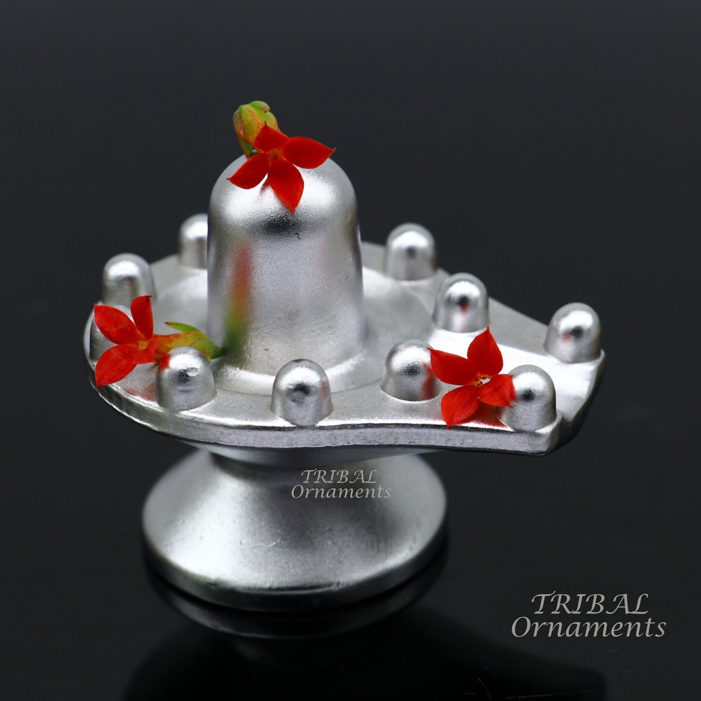 1.8" solid mercury god Shiva lingam statue 12 JYOTIRLINGA Parad Shiva lingam Sculpture for puja home best way for wealth and prosperity MA02 - TRIBAL ORNAMENTS