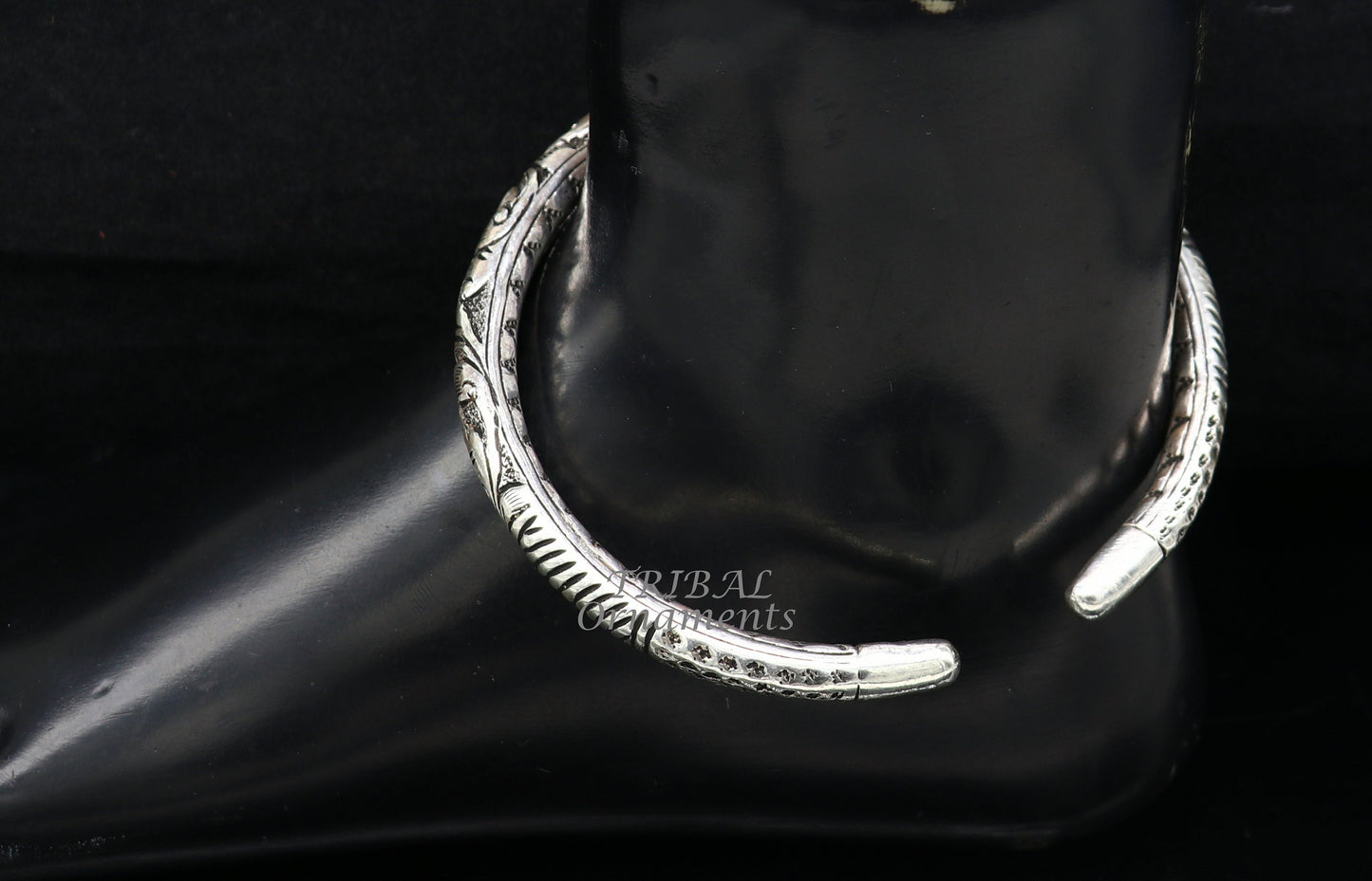 925 sterling silver Vintage antique design handmade gorgeous oxidized foot kada ankle bracelet tribal ethnic silver jewelry nsfk71 - TRIBAL ORNAMENTS