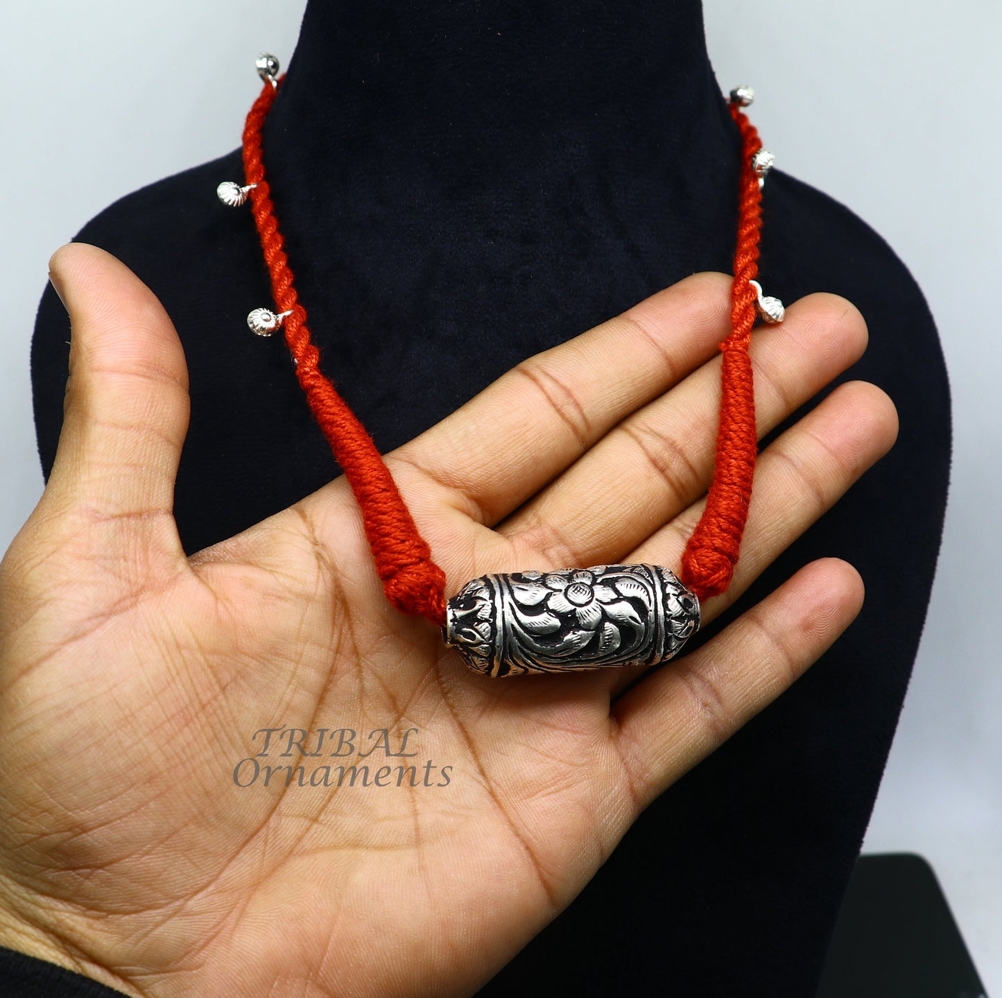 925 sterling silver handmade Rajasthani traditional stylish luxury necklace choker, best belly dance Guttapusalu necklace bride gift set508 - TRIBAL ORNAMENTS