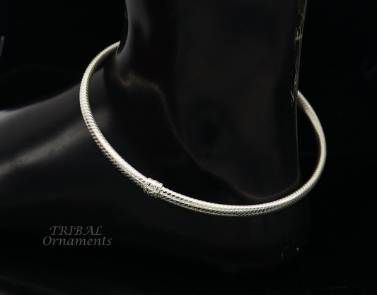 Sterling silver Handmade Vintage design indian traditional silver women's customized foot kada ankle kada bracelet tribal jewelry nsfk74 - TRIBAL ORNAMENTS