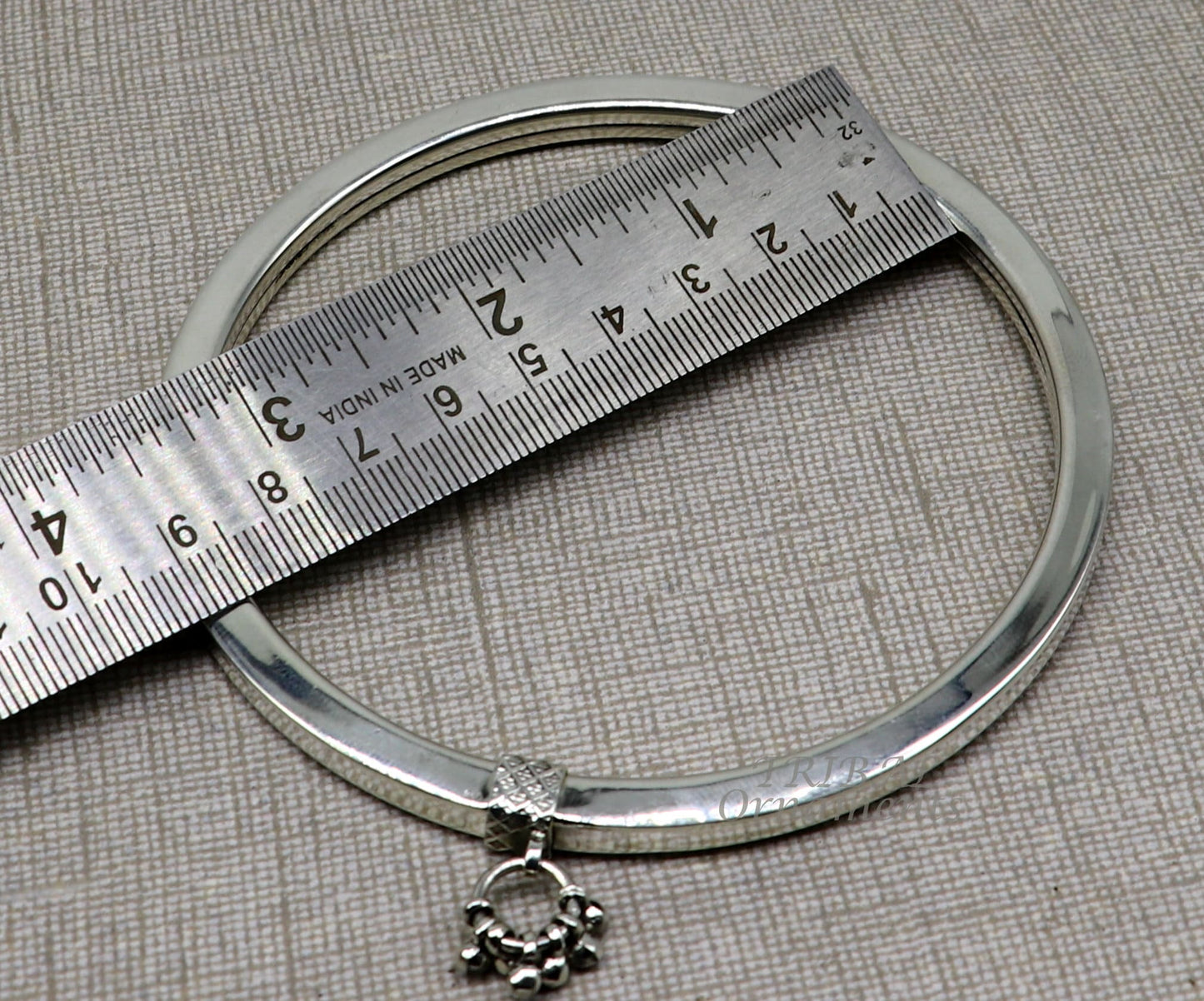 925 sterling silver handmade vintage ethnic design customized foot ankle kada bracelet with hanging drops best belly dance jewelry nsfk76 - TRIBAL ORNAMENTS