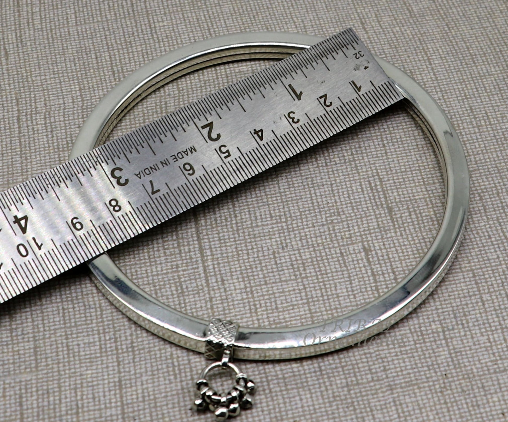 925 sterling silver handmade vintage ethnic design customized foot ankle kada bracelet with hanging drops best belly dance jewelry nsfk76 - TRIBAL ORNAMENTS