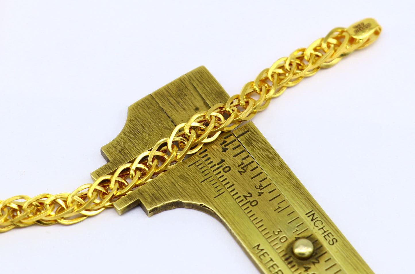 22karat yellow gold handmade unique design all sizes chain necklace amazing men's gifting wedding jewelry ch575 - TRIBAL ORNAMENTS