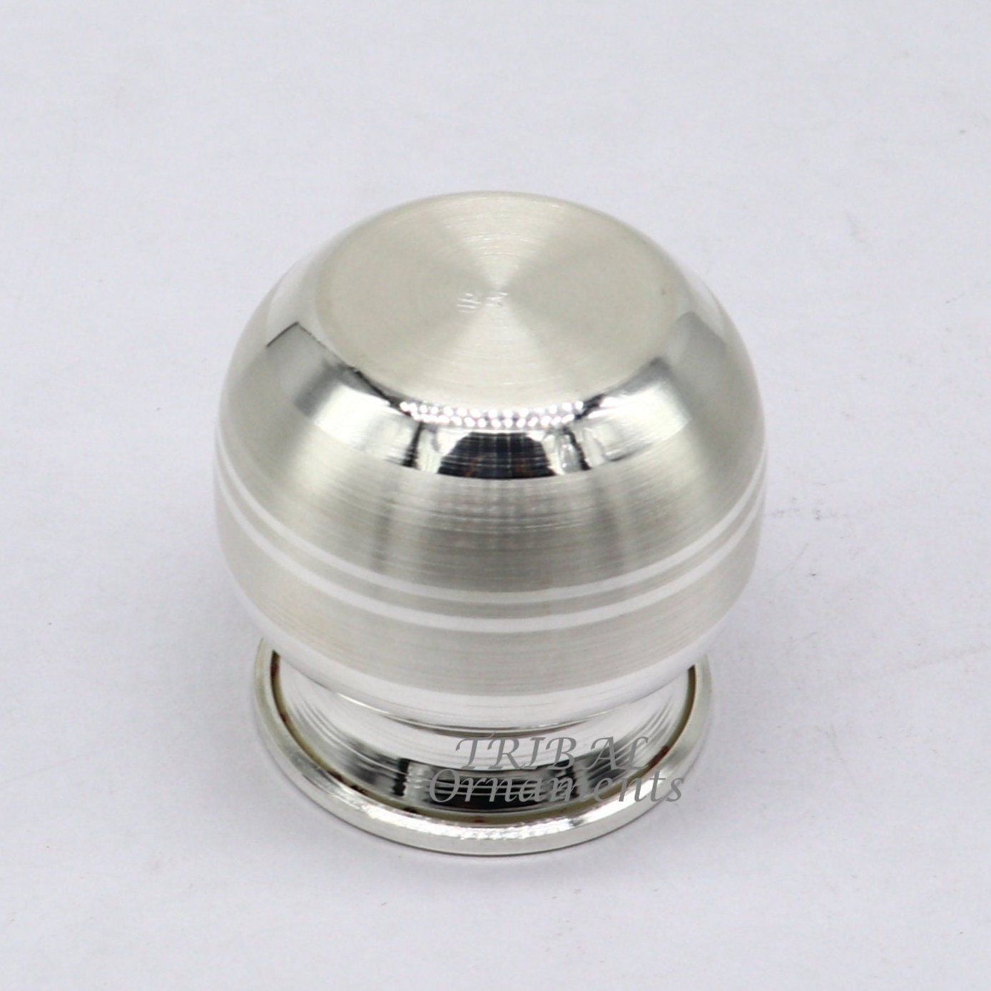 1.8"inches 925 sterling silver handmade plain small Kalash or pot, unique special silver puja article, water or milk kalash pot india su990 - TRIBAL ORNAMENTS