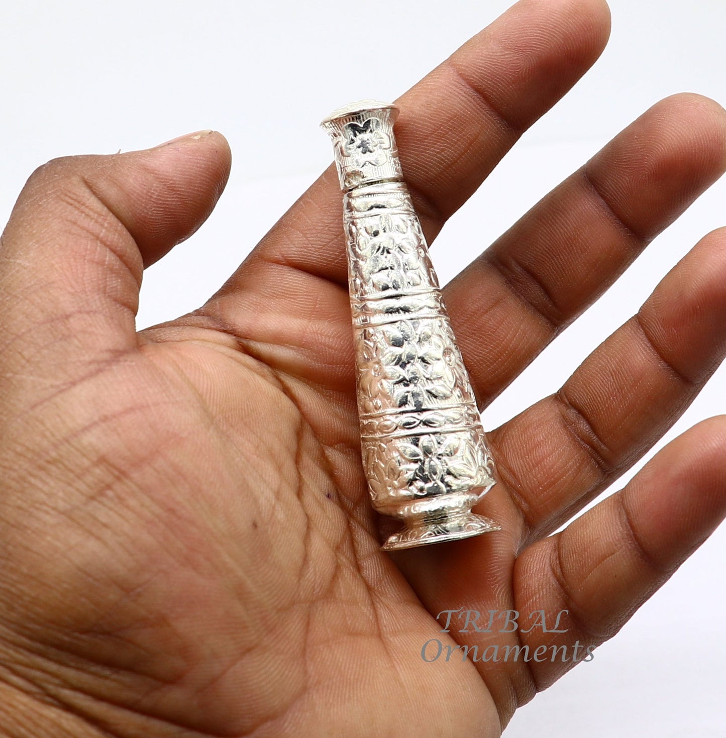 925 Sterling silver handmade fabulous design trinket box, container box, casket box, sindoor box customized box stb722 - TRIBAL ORNAMENTS