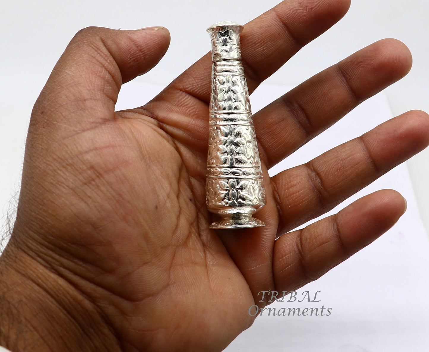 925 Sterling silver handmade fabulous design trinket box, container box, casket box, sindoor box customized box stb722 - TRIBAL ORNAMENTS