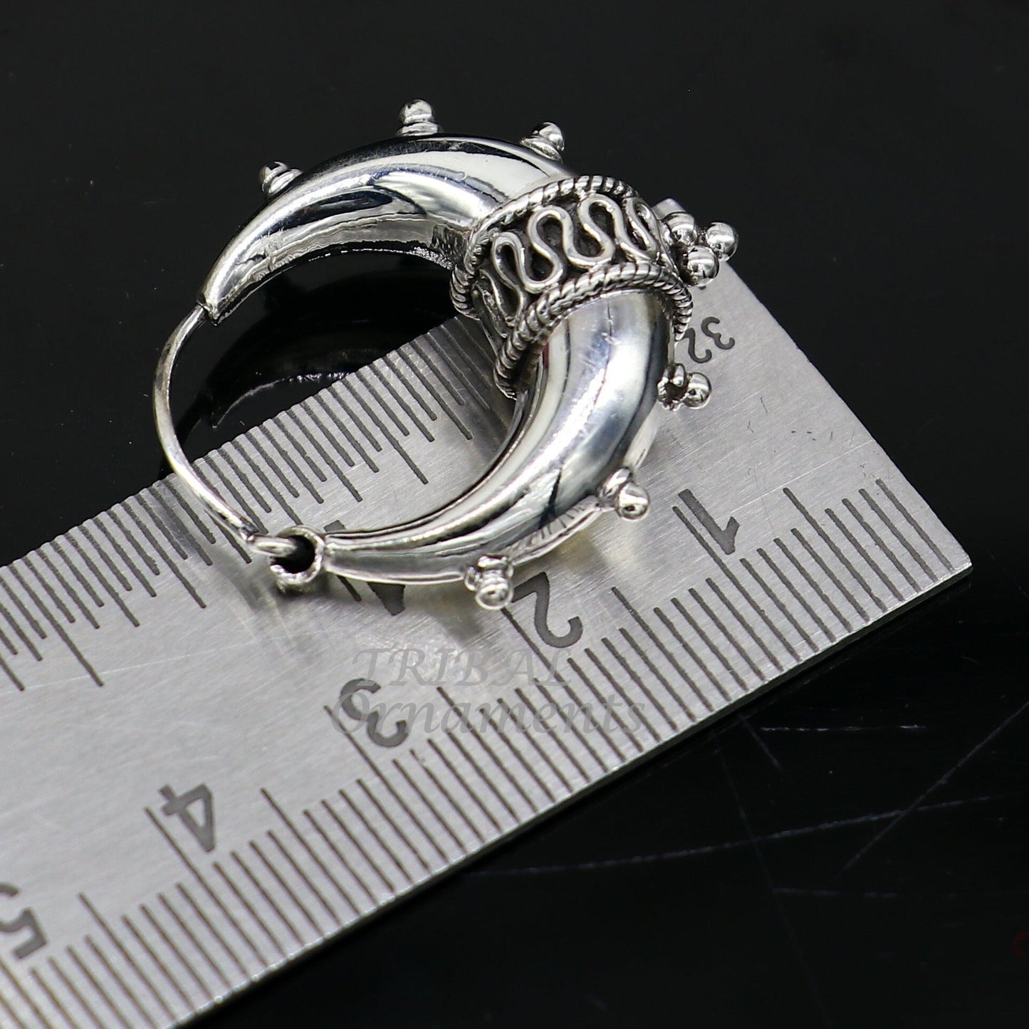 925 sterling silver handmade unique traditional cultural ethnic hoops earring bali for men's or girl's best dancing jewelry s1124 - TRIBAL ORNAMENTS