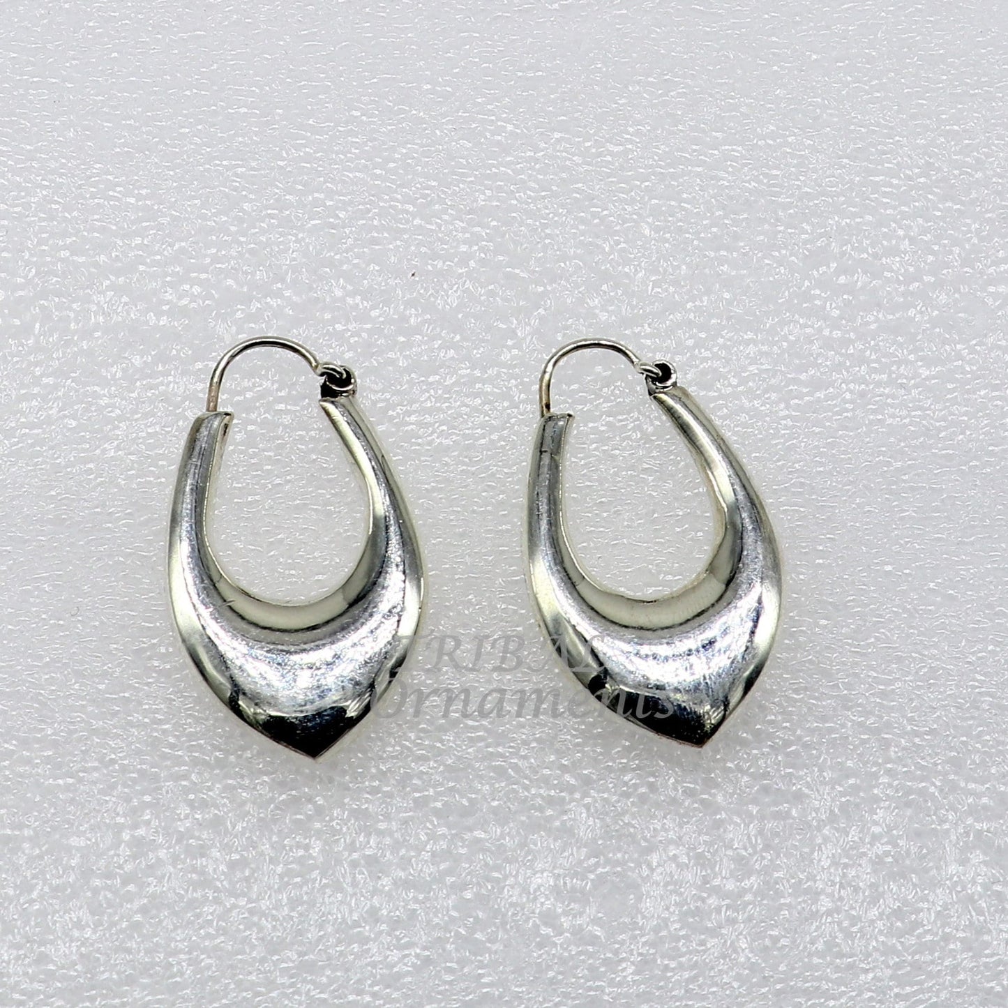 Vintage Design 925 sterling silver fabulous hoops earring, tribal kundal earring from Rajasthan India, best gifting unisex jewelry s1127 - TRIBAL ORNAMENTS