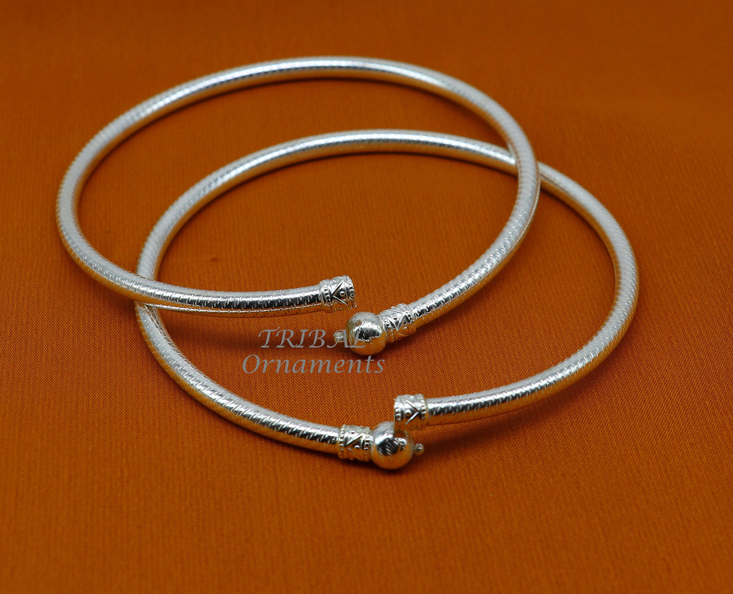 925 sterling silver Vintage design Indian traditional silver women's customized foot kada anklet kada hollow bracelet tribal jewelry nsfk84 - TRIBAL ORNAMENTS