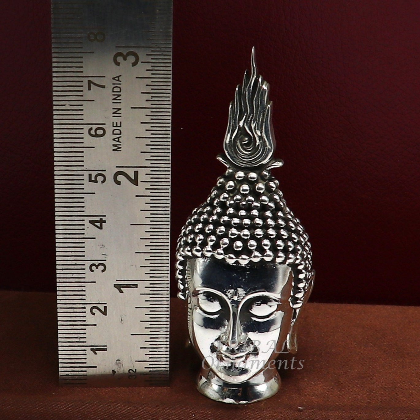 925 sterling silver handmade divine idol lord buddha face figurine statue, silver god Goutam Bbuddha sculpture best gifting article su997 - TRIBAL ORNAMENTS