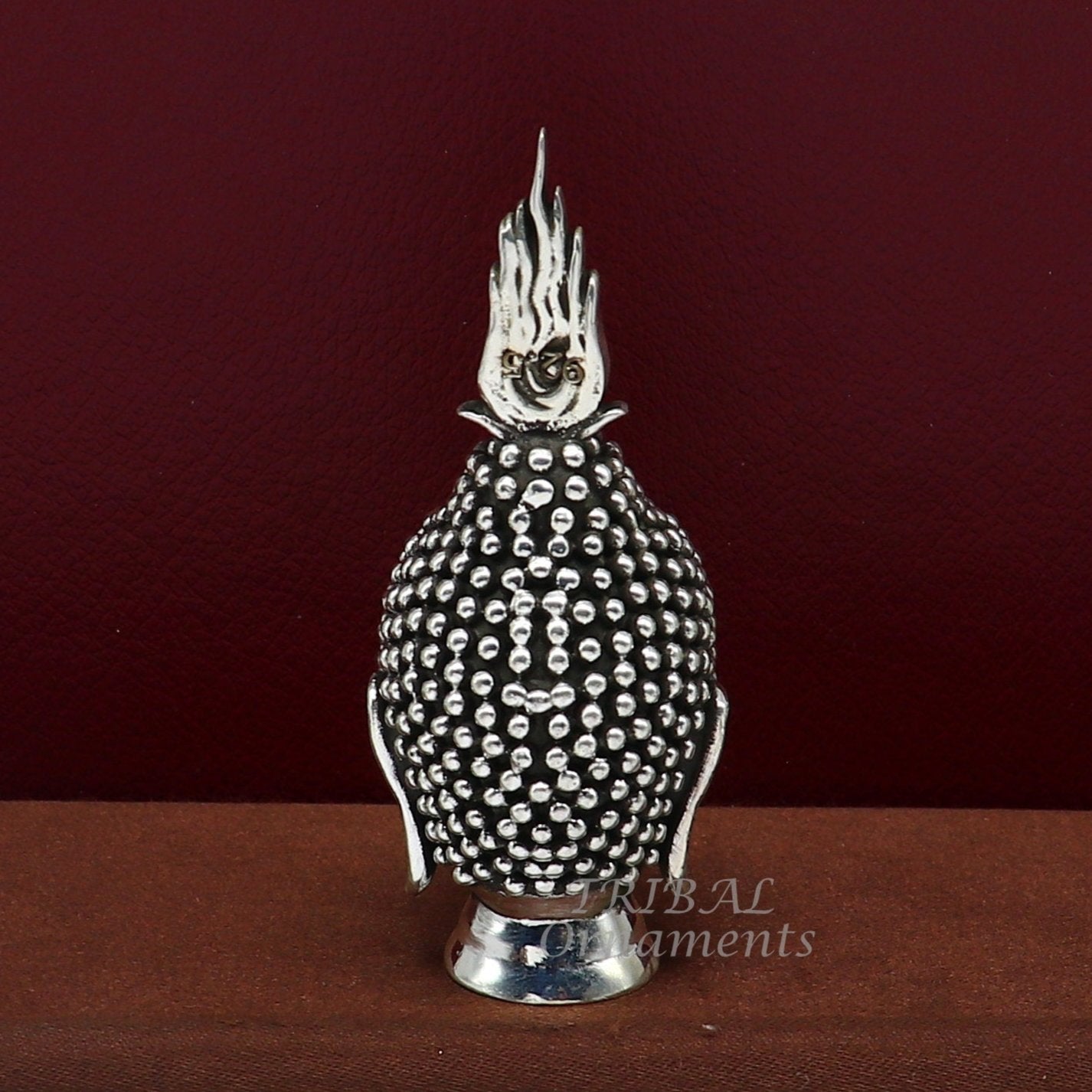 925 sterling silver handmade divine idol lord buddha face figurine statue, silver god Goutam Bbuddha sculpture best gifting article su997 - TRIBAL ORNAMENTS