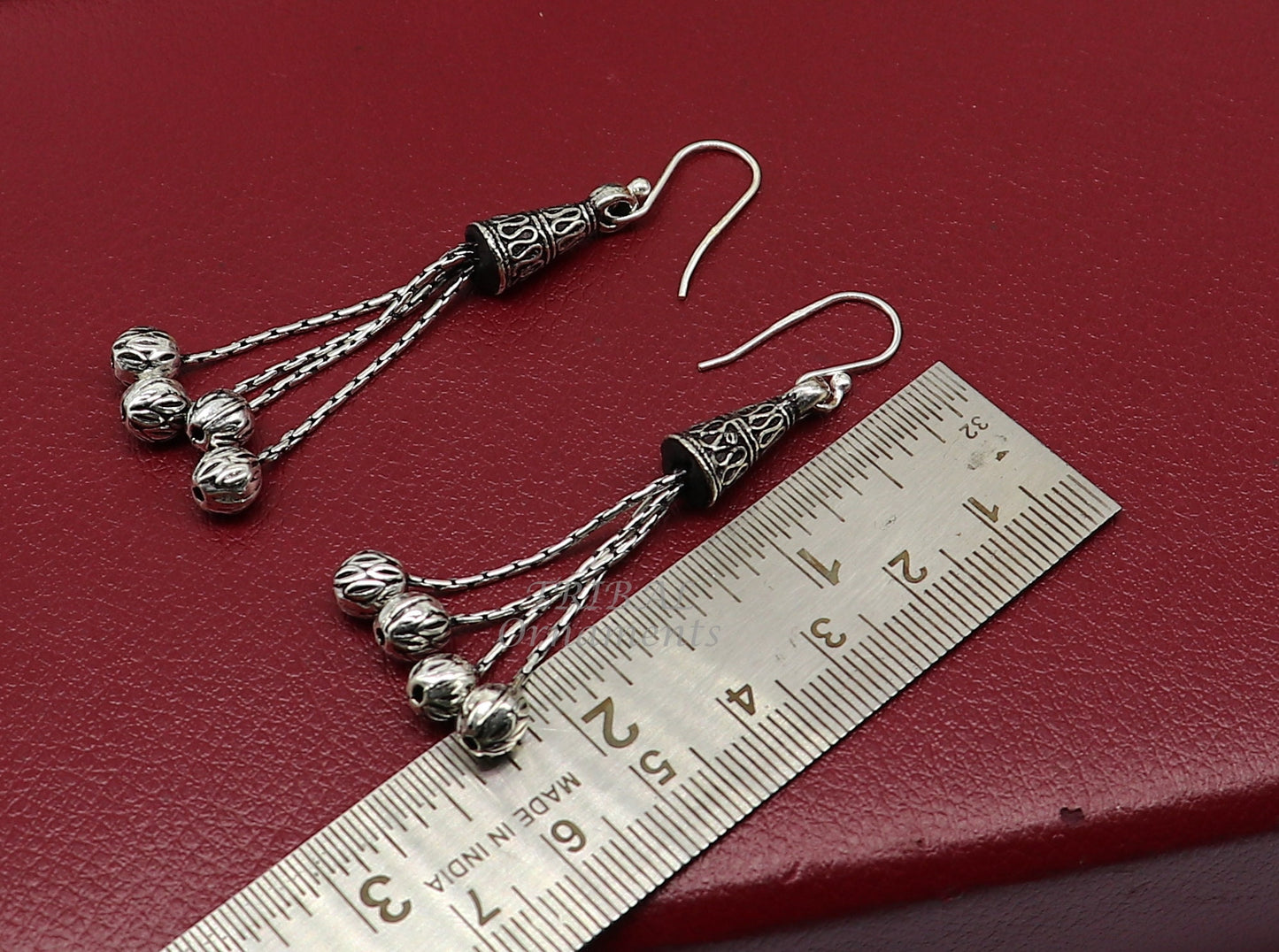 Exclusive 925 sterling silver handmade fabulous Drop dangling hoops earring, trendy stylish long earring personalized wedding gift s1143 - TRIBAL ORNAMENTS