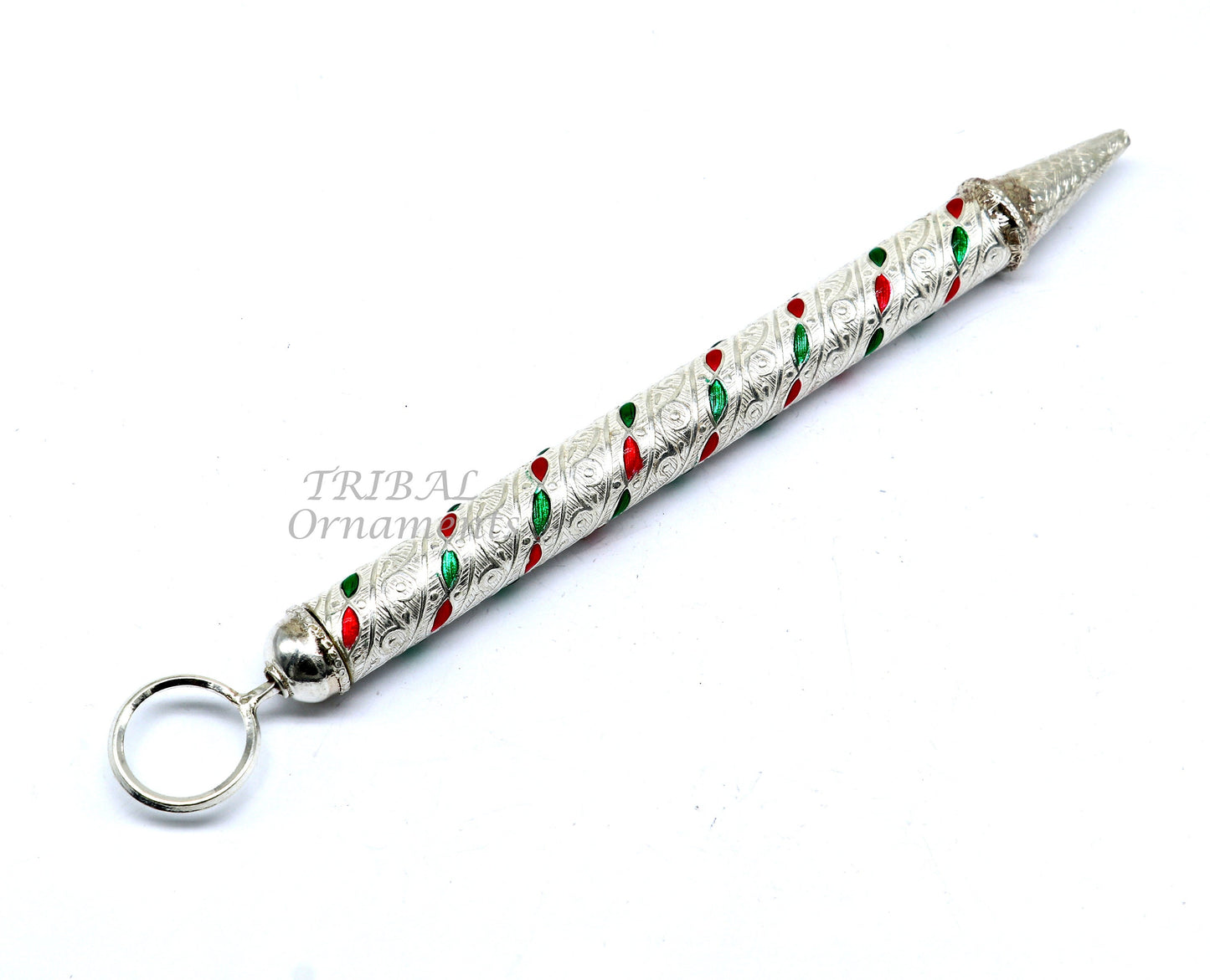 7.5" 925 sterling silver new trendy Holi special Laddu Gopala colorful Pichkari and Bucket best gift to Lord Krishna accessories su1013 - TRIBAL ORNAMENTS