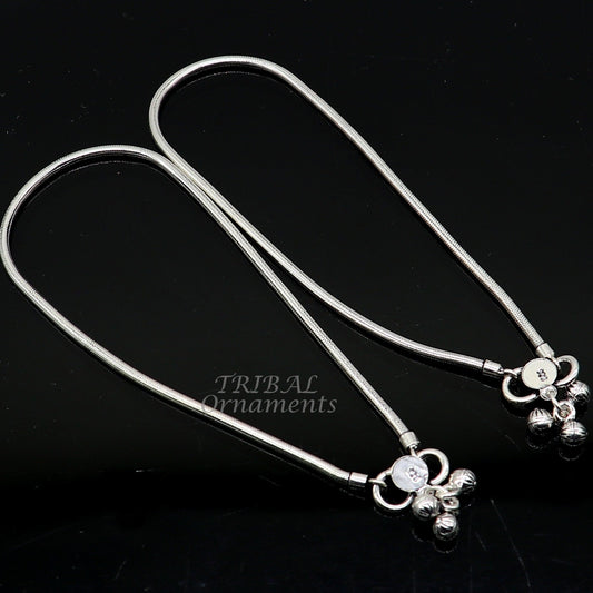 925 sterling silver snake chain ankle bracelet, excellent customized modern trendy anklets foot bracelet ank528 - TRIBAL ORNAMENTS