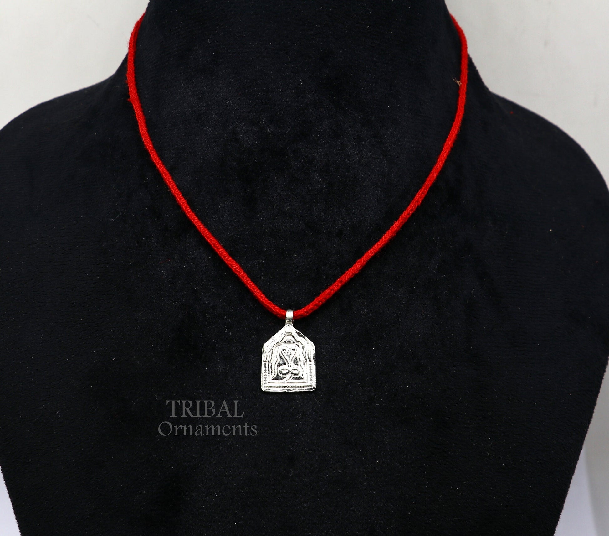 Handmade Indian ethnic deity snake pendant, 925 sterling silver vintage design trendy pendant jewelry, belly dance tribal jewelry  nsp566 - TRIBAL ORNAMENTS