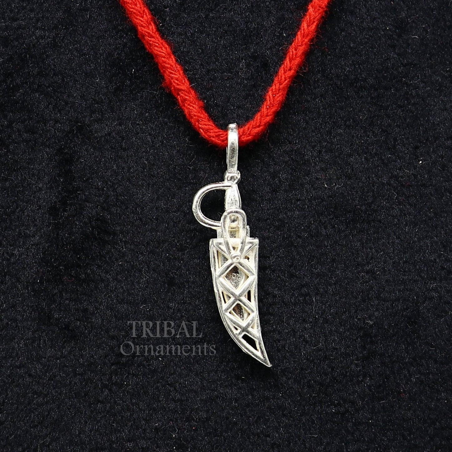 925 sterling silver handmade small tiny sword talwat kirpan knife pendant to protect you and kids from negative energy nsp568 - TRIBAL ORNAMENTS