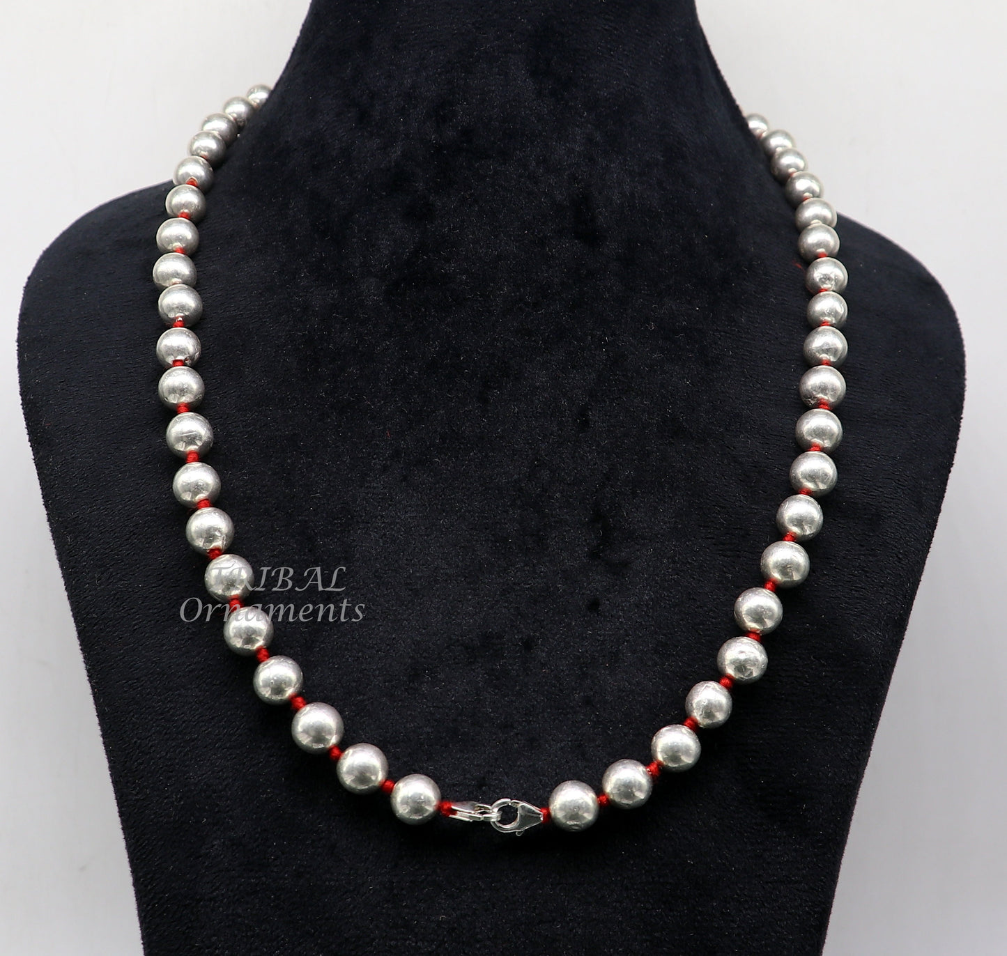 925 sterling silver handmade round shape beaded adjustable string for pendant or Mangalsutra, best customized ethnic jewelry ideas set561 - TRIBAL ORNAMENTS