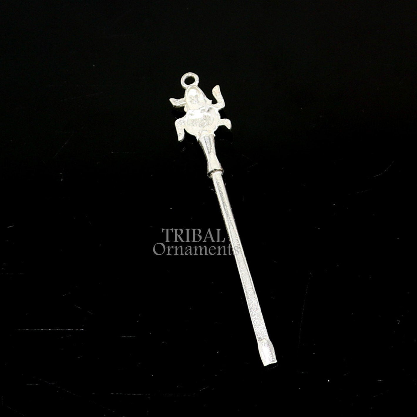 3" inches long handmade solid sterling silver kalash design kum kum sticks, Sindur stick, brides vintage style brides gift su1028 - TRIBAL ORNAMENTS