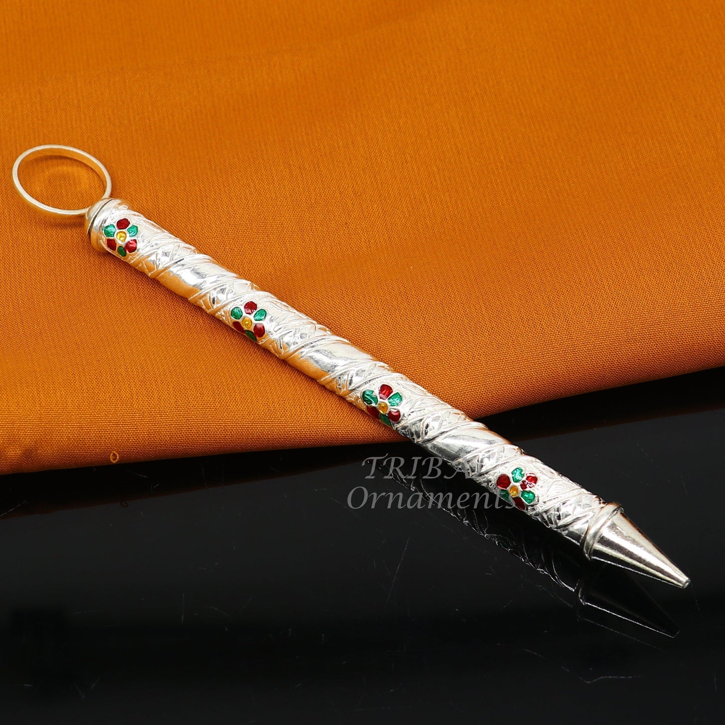 925 sterling silver new trendy Holi special Laddu Gopala colorful water Pichkari and Bucket best gift to Lord Krishna accessories su1009 - TRIBAL ORNAMENTS
