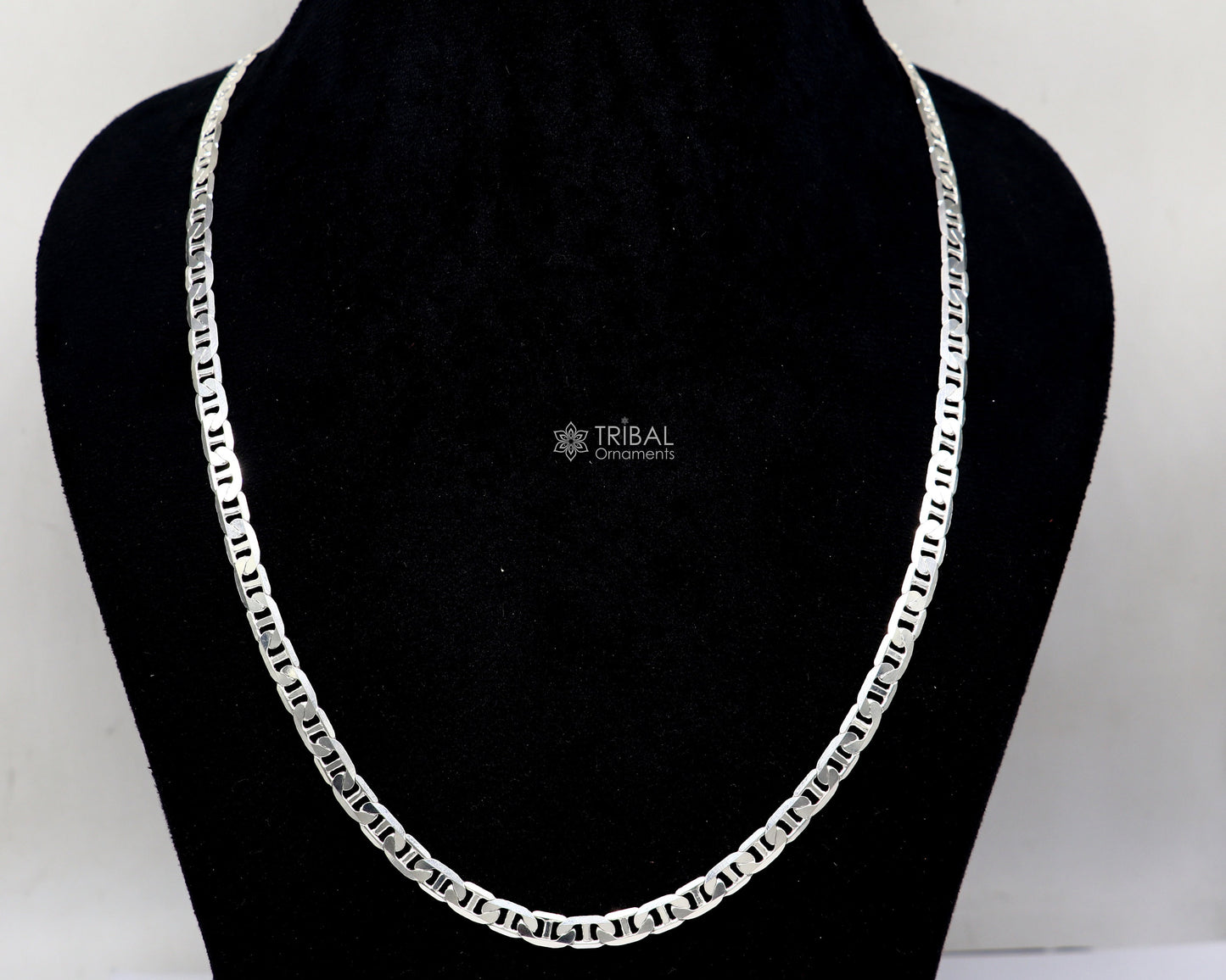 20" OR 24" 5.5MM 925 sterling silver handmade solid fancy stylish silver chain necklace Nawabi chain best gifting jewelry from India ch239 - TRIBAL ORNAMENTS