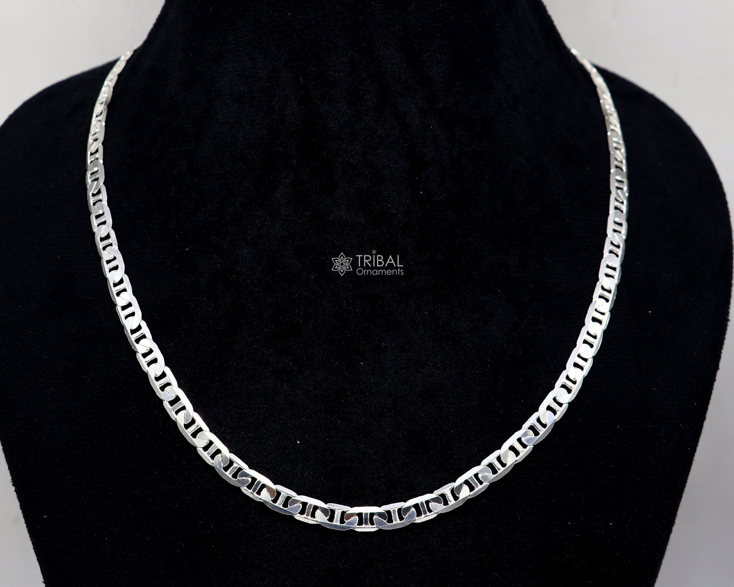 20" OR 24" 5.5MM 925 sterling silver handmade solid fancy stylish silver chain necklace Nawabi chain best gifting jewelry from India ch239 - TRIBAL ORNAMENTS