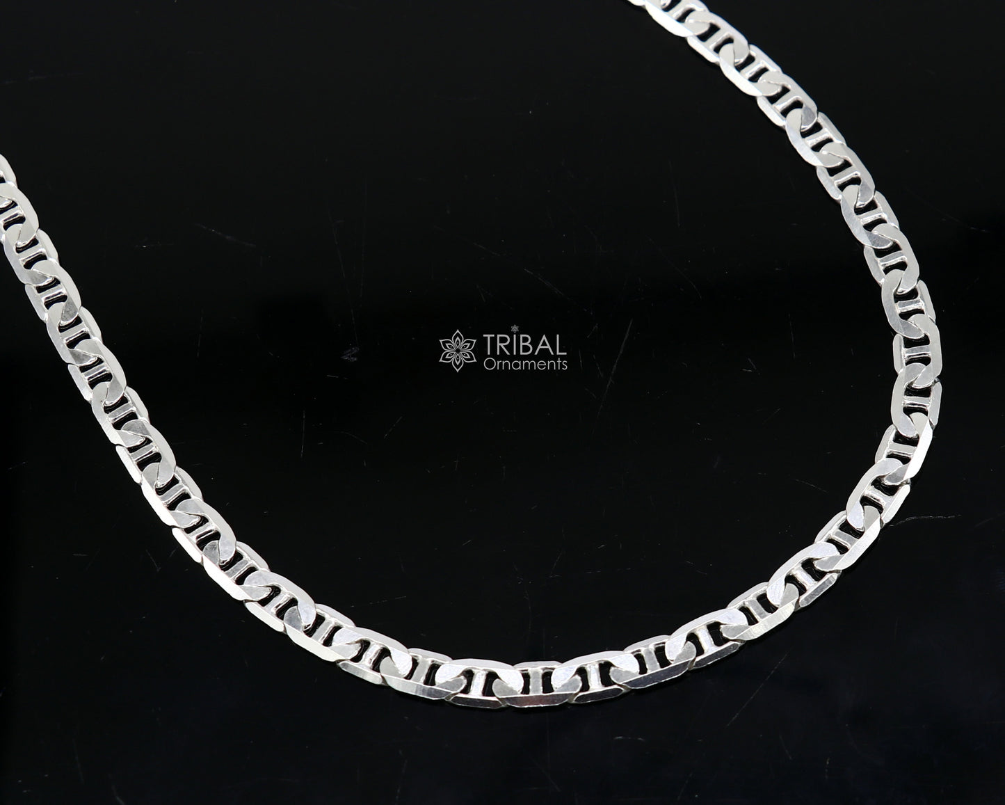 20" OR 24" 5.5MM 925 sterling silver handmade solid fancy stylish silver chain necklace Nawabi chain best gifting jewelry from India ch239 - TRIBAL ORNAMENTS