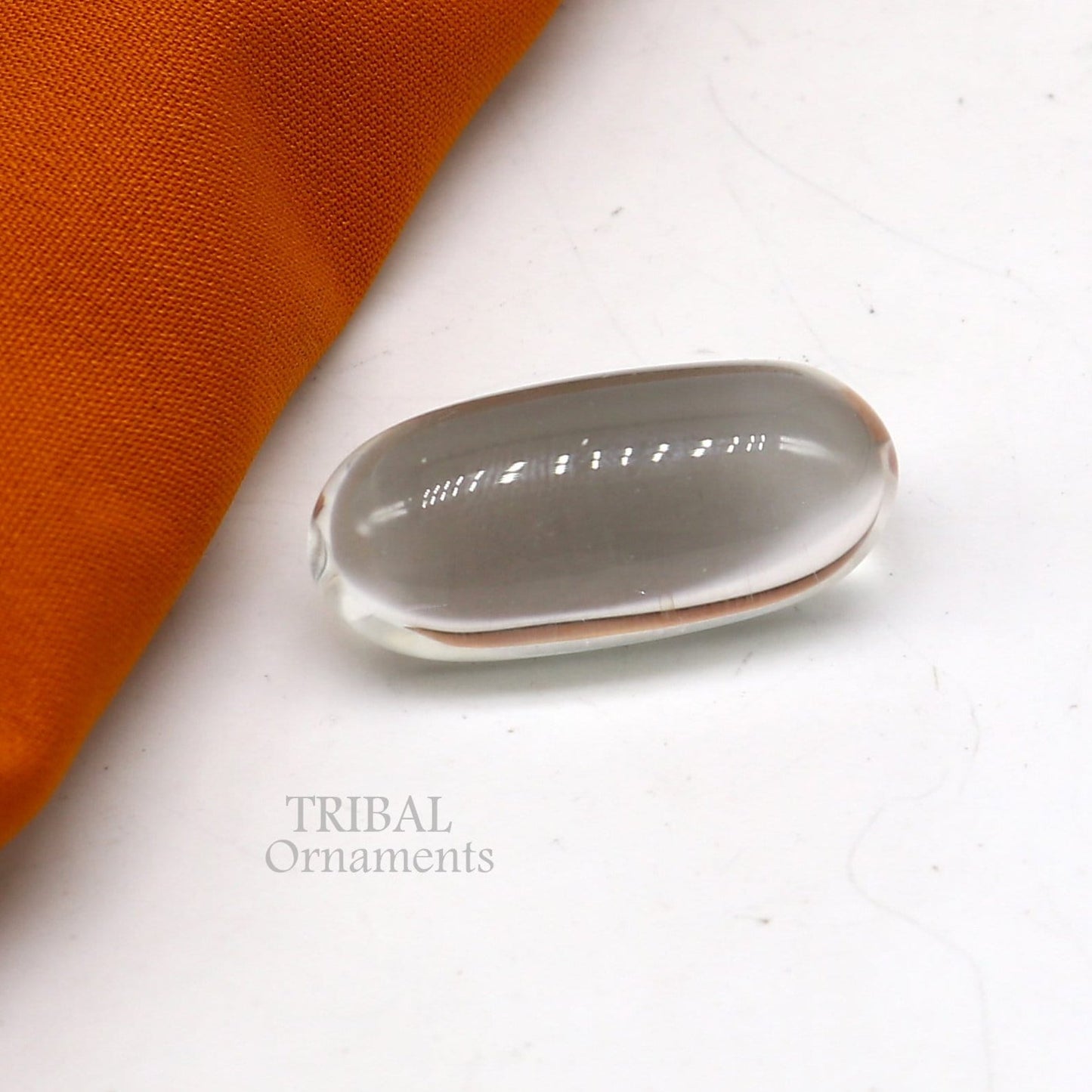 1.2" Natural sphatik crystal stone divine lor shiva lingam statue, amazing sphatik lingam puja article for wealth and prosperity stna27 - TRIBAL ORNAMENTS