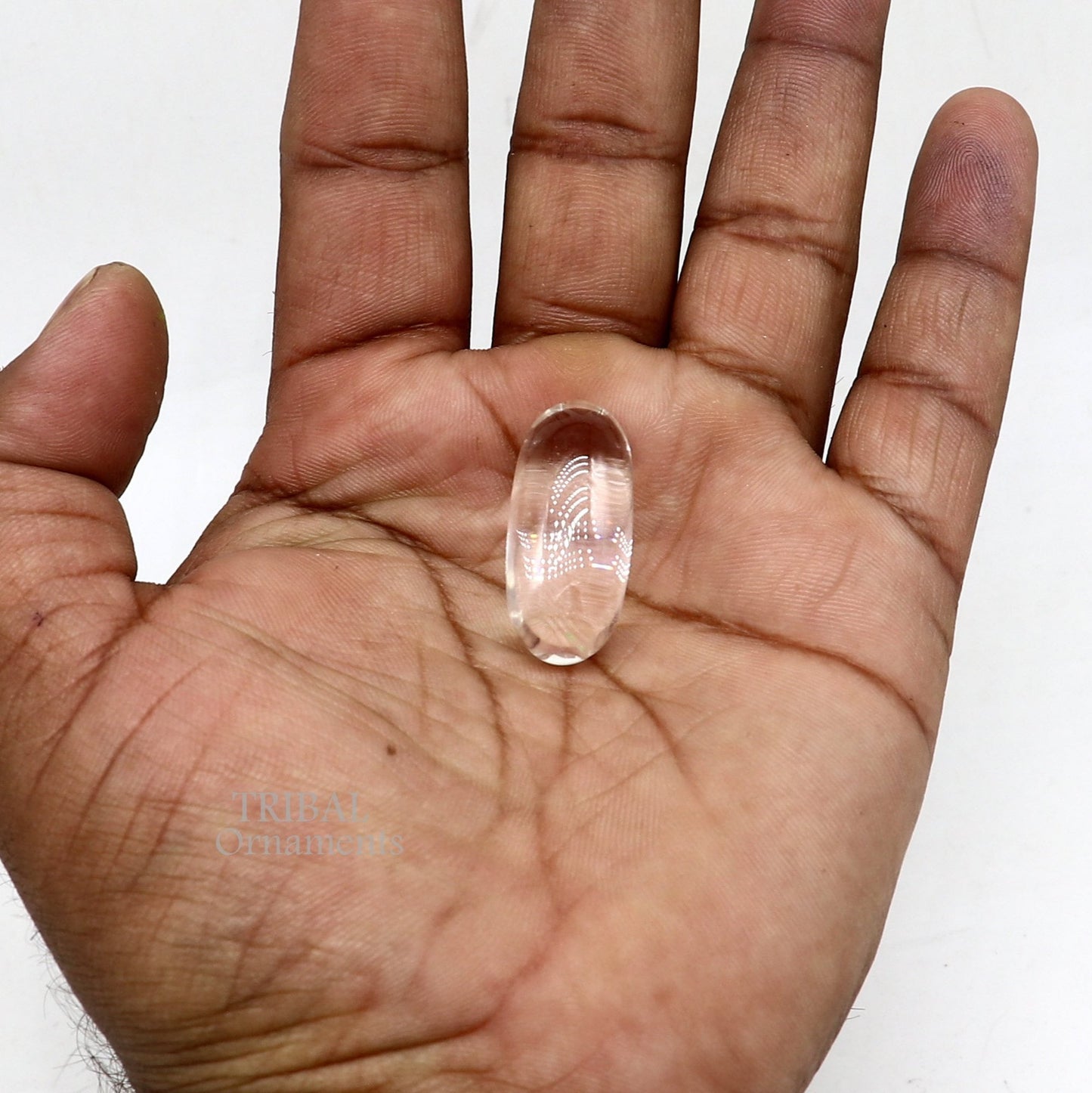 1.2" Natural sphatik crystal stone divine lor shiva lingam statue, amazing sphatik lingam puja article for wealth and prosperity stna27 - TRIBAL ORNAMENTS