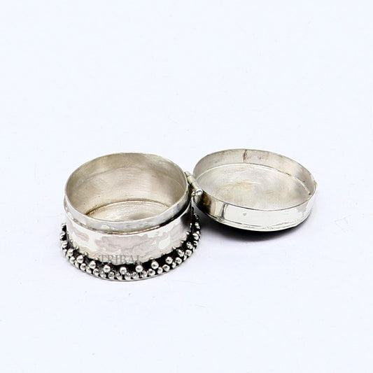 925 sterling silver Stunning George V king Emperor coin design trinket box, kajal eyeliner box, Sindur box brides gift silver box stb746 - TRIBAL ORNAMENTS