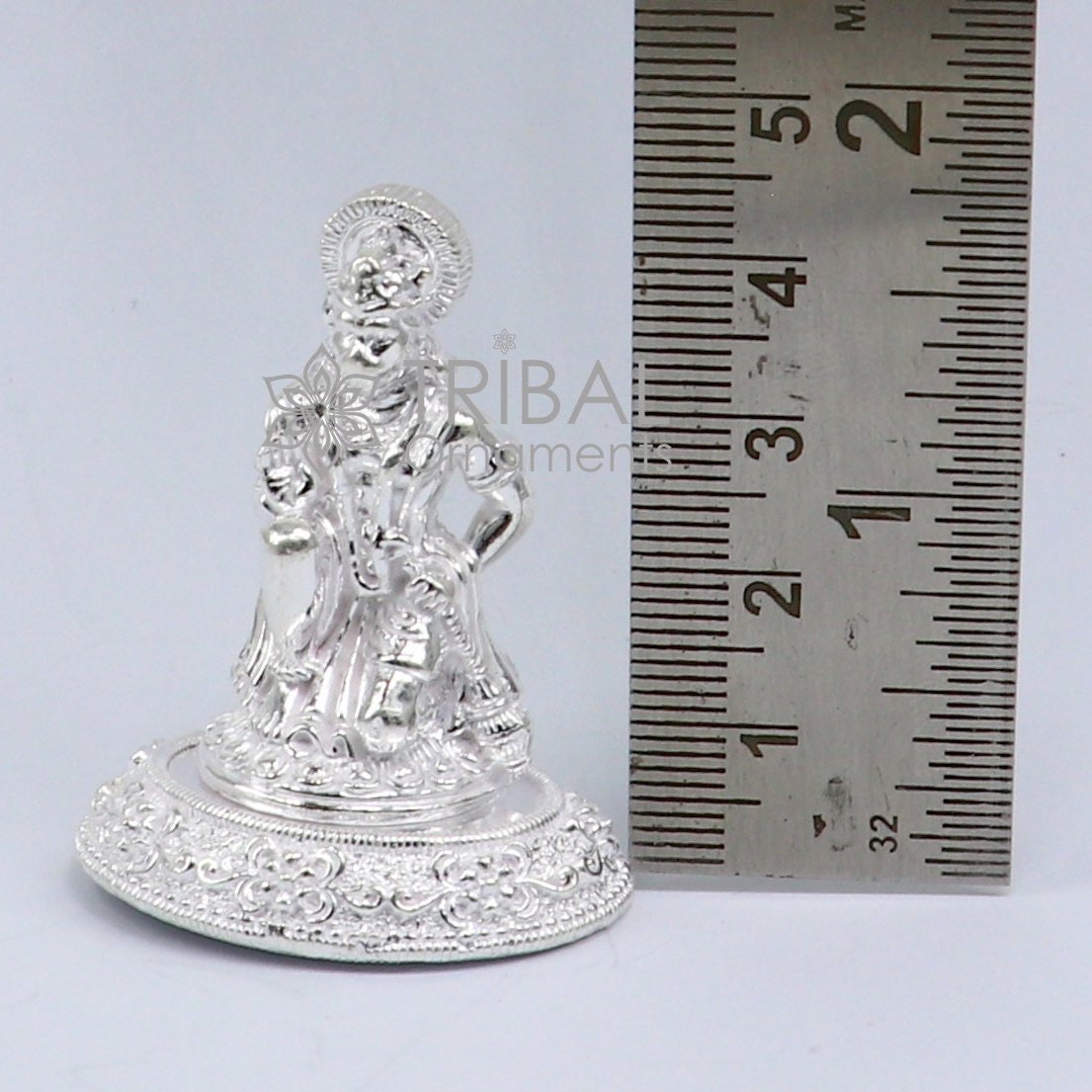 925 silver handmade Lord hanuman 1.6" small statue, best puja or gifting god hanuman statue sculpture home temple puja art, utensils art602 - TRIBAL ORNAMENTS